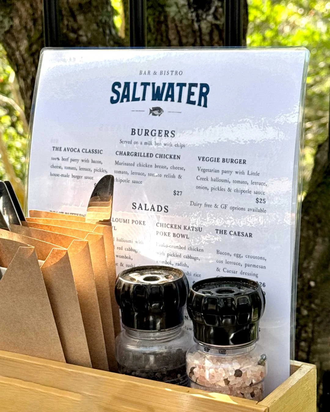 Looking for something new to do this weekend? We've got the perfect option. Come try our new Saltwater Bar &amp; Bistro menu with a delicious selection of Barramundi inspired dishes, 3 tender steak options, hearty healthy salads &amp; poke bowls, &am