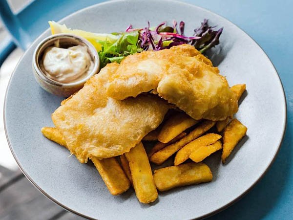 Fish & Chips at Saltwater Bar & Bistro, Avoca Beach Hotel