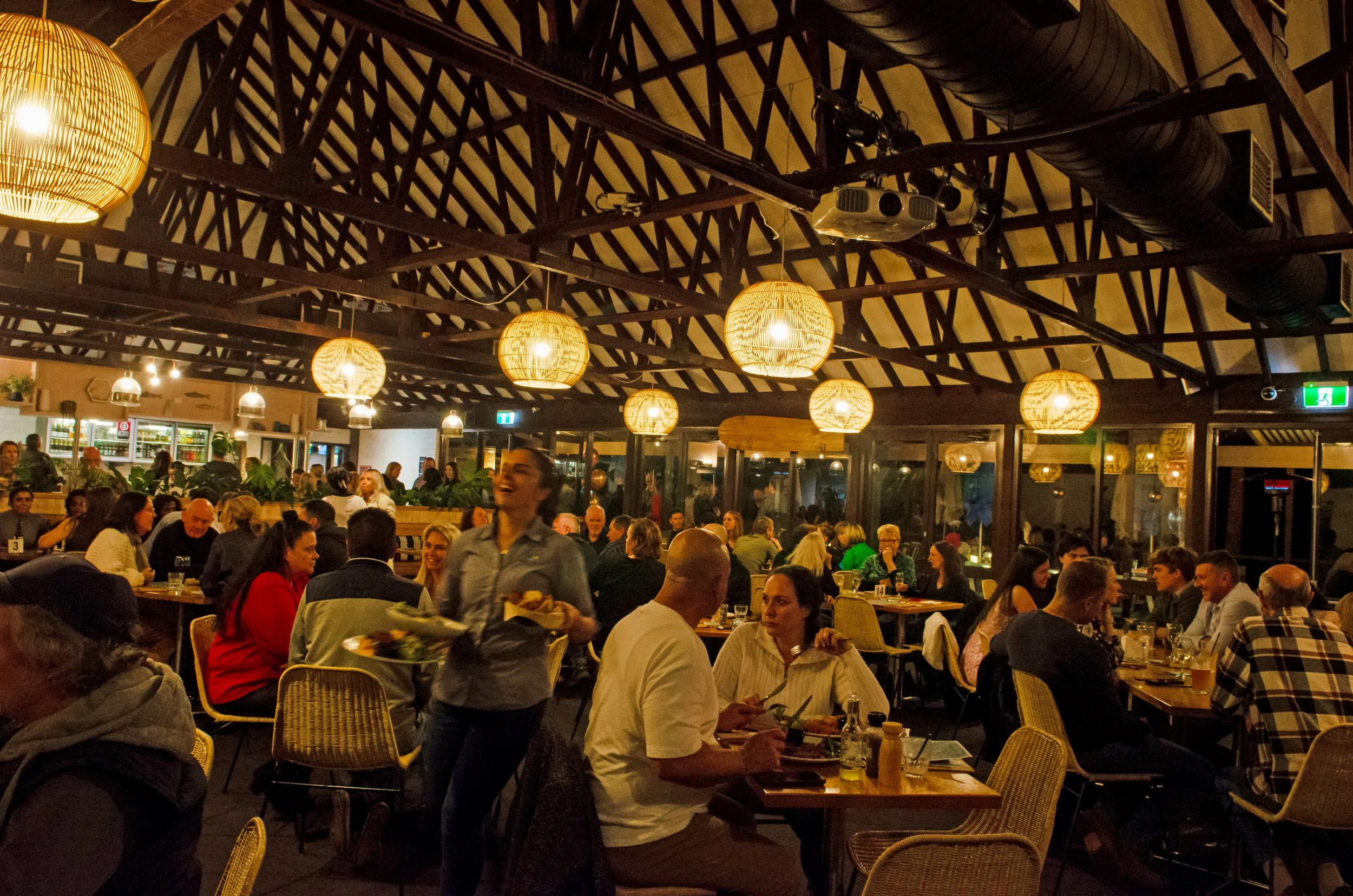 The Saltwater Bar & Bistro is our largest venuewith a full bar and balcony
