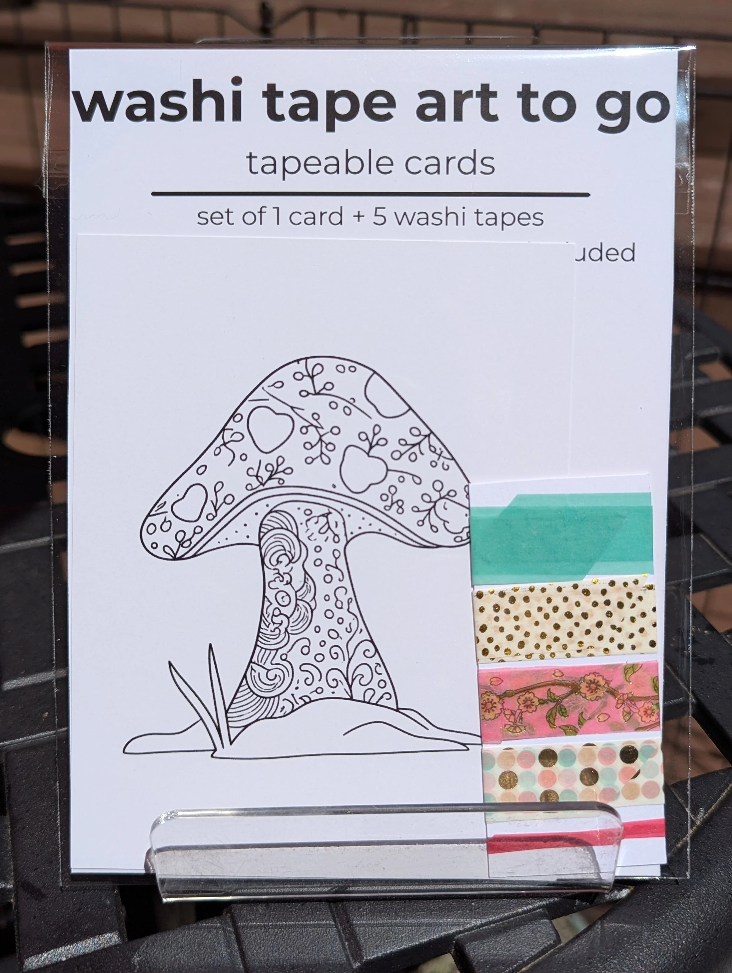 Washi Tape Art To Go Kit - Lovely Mushroom