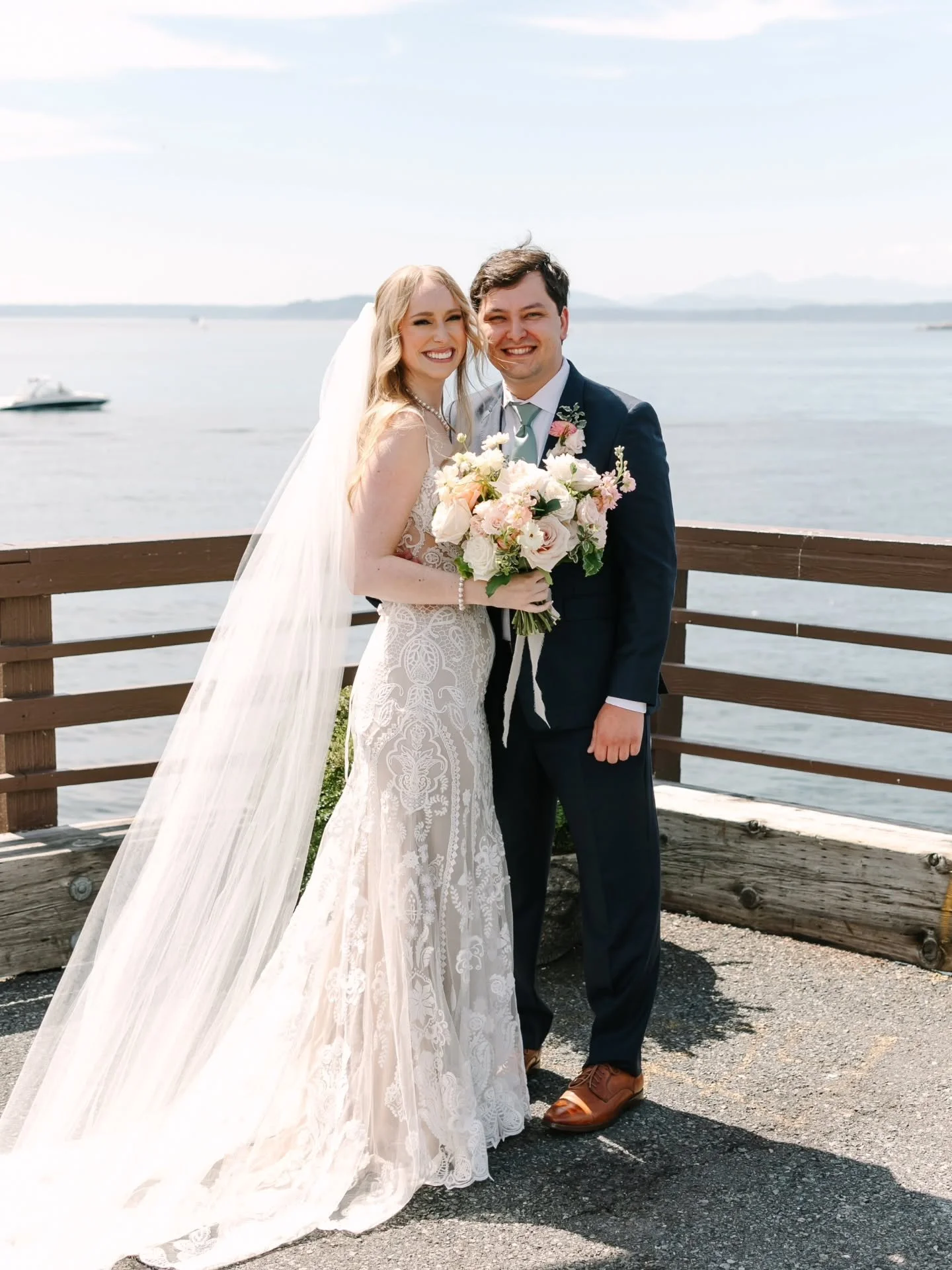 A couple of days late, but Happy Anniversary to this adorable couple!

S&amp;P celebrated their marriage in the middle of Seafair last year with nods to their pup throughout, a late night hangover kit (the bride is a PA) plus a never-ending dance par