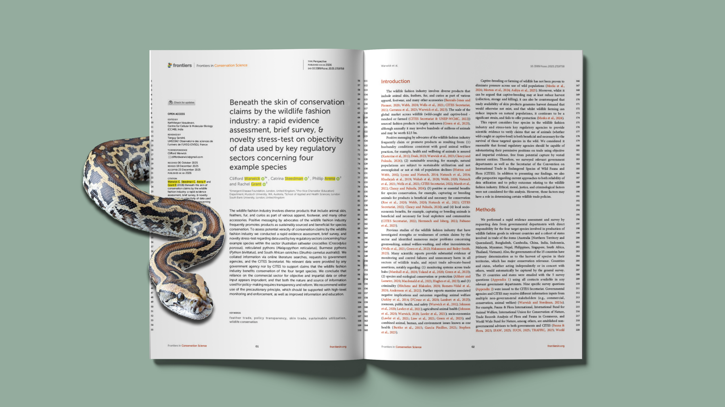 Peer-reviewed research shows lack of data to back claims fashion’s wildlife exploitation supports “conservation”