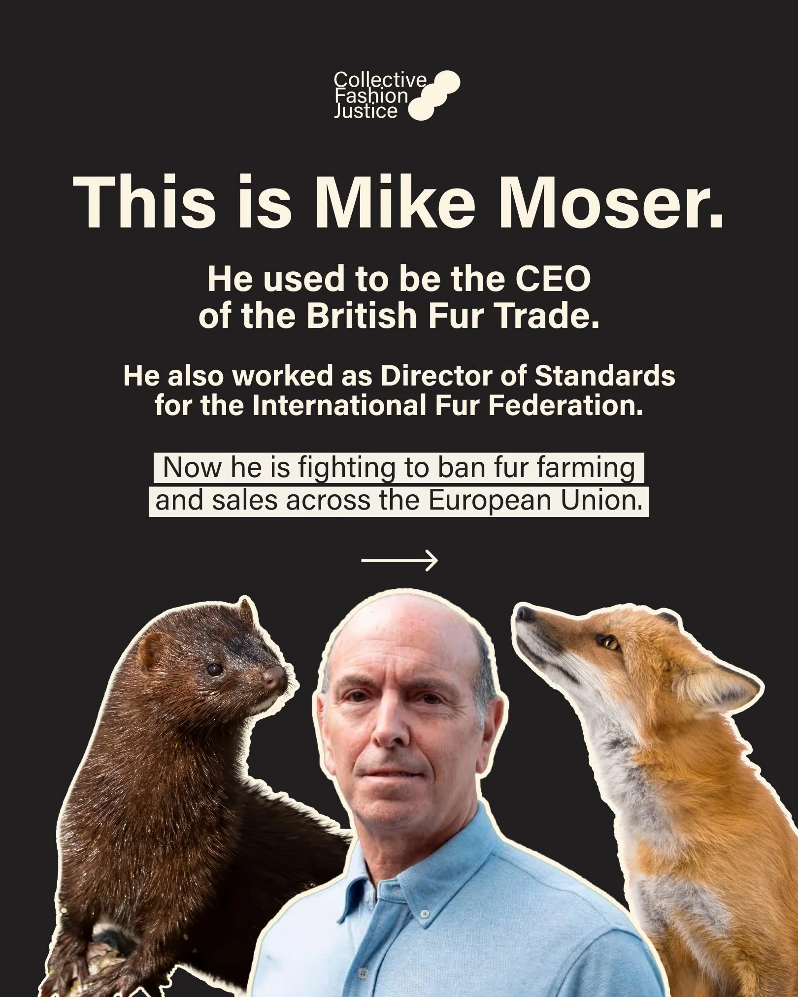Thank you to Mike, and here&rsquo;s to a @furfreeeu, now.

(Article from Mike originally shared via @humaneworldforanimals)
