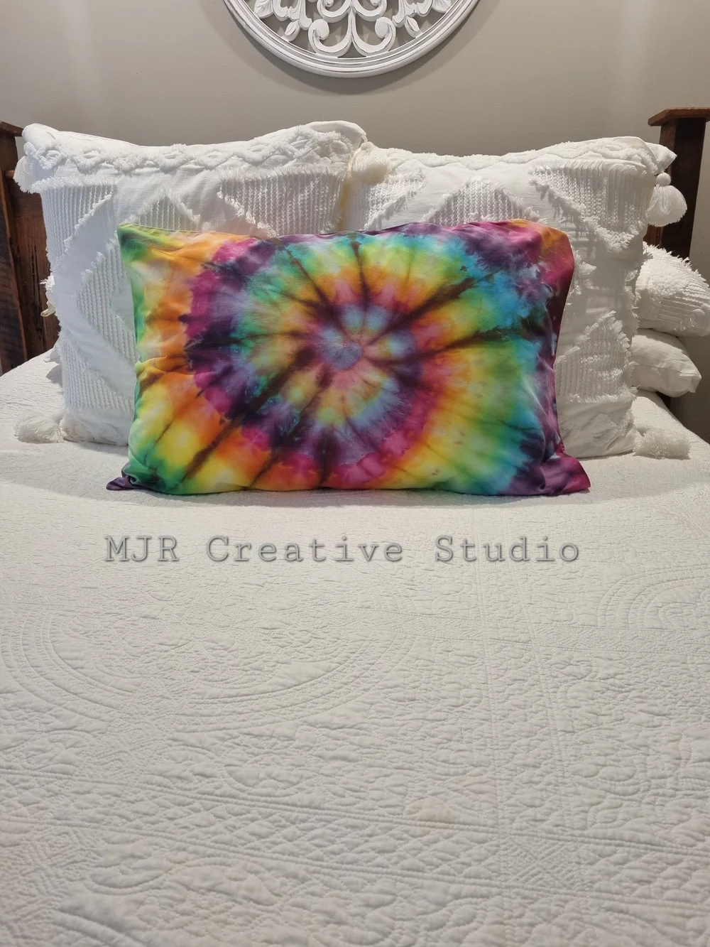 Spiral tie dye pillowcase example