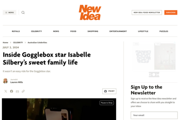 New Idea screenshot: Inside Gogglebox star Isabelle Silbery’s sweet family life