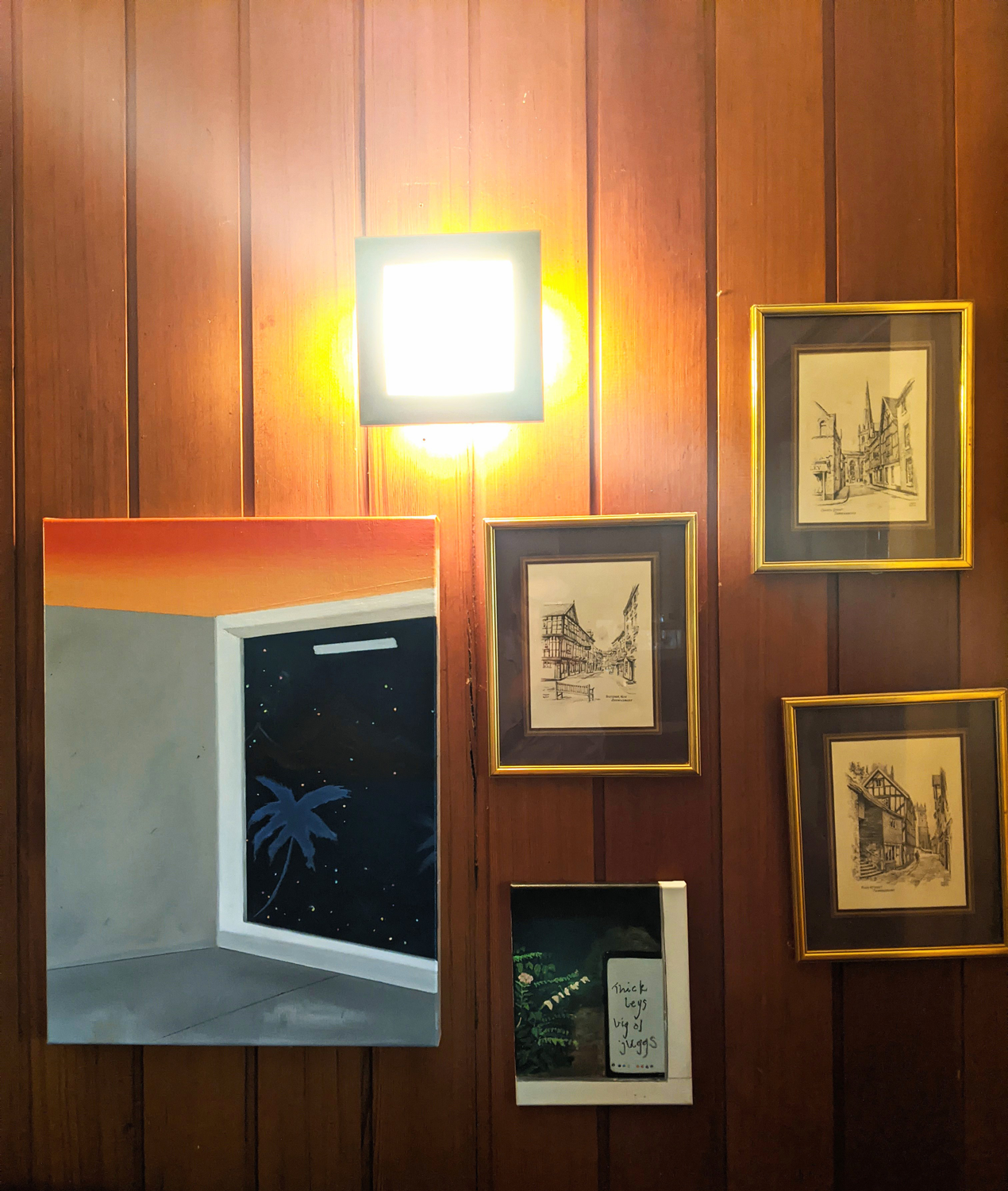 An interior scene that many would overlook, the placement of images in a living room.