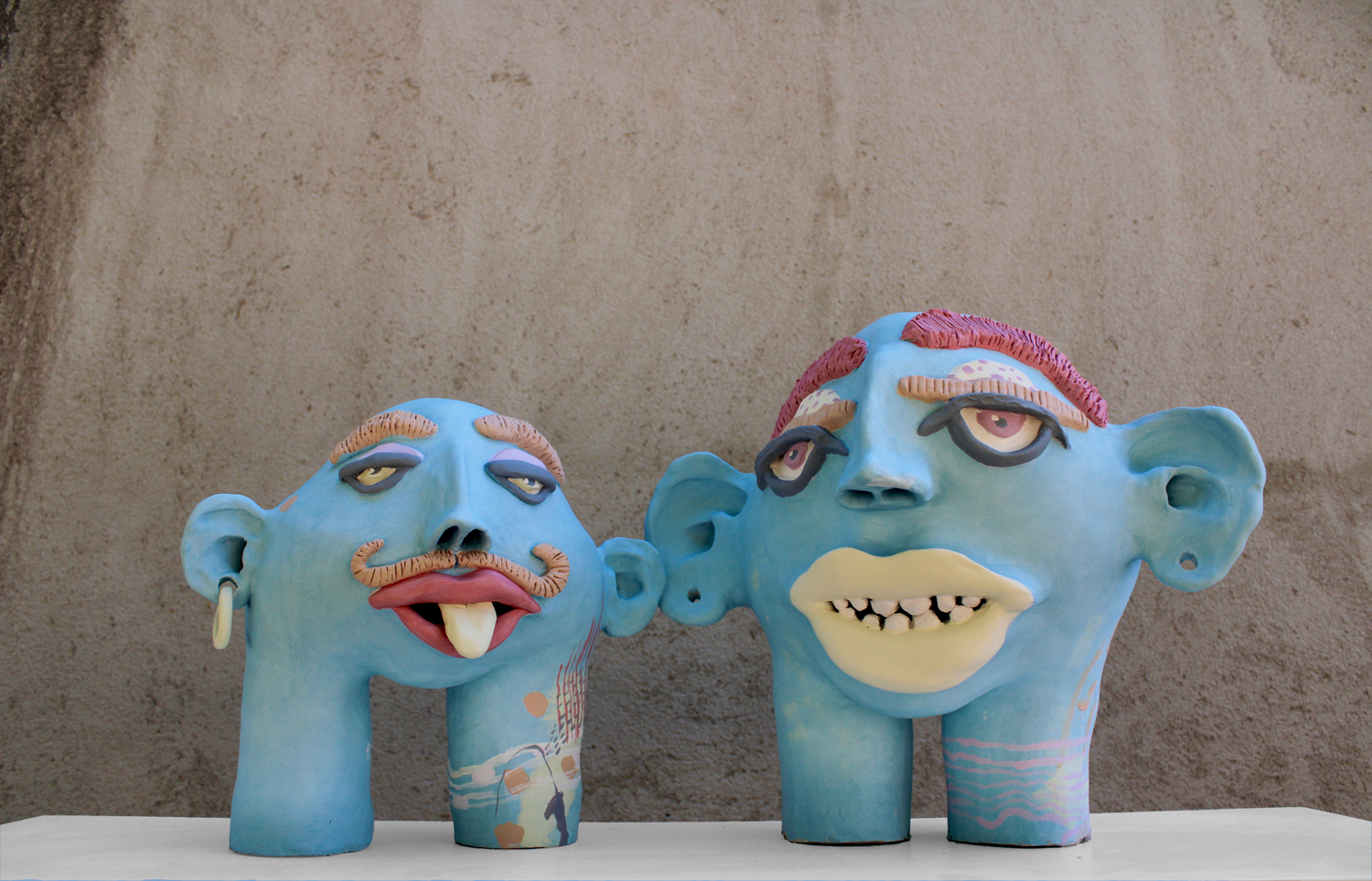 Free-standing portrait sculptures