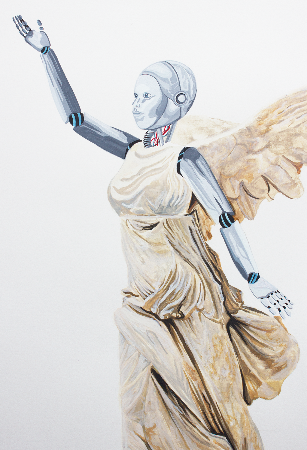 Part-sculpture, part-machine representations of ancient sculptures