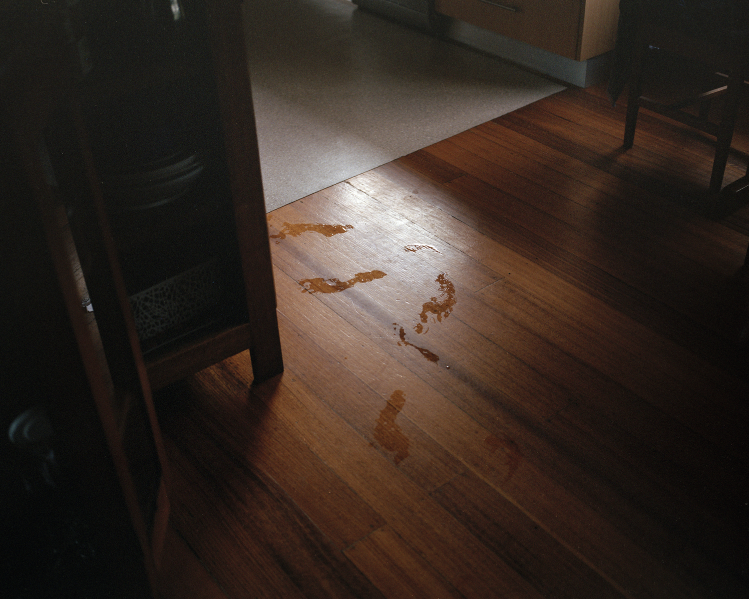 Wet feet in the kitchen