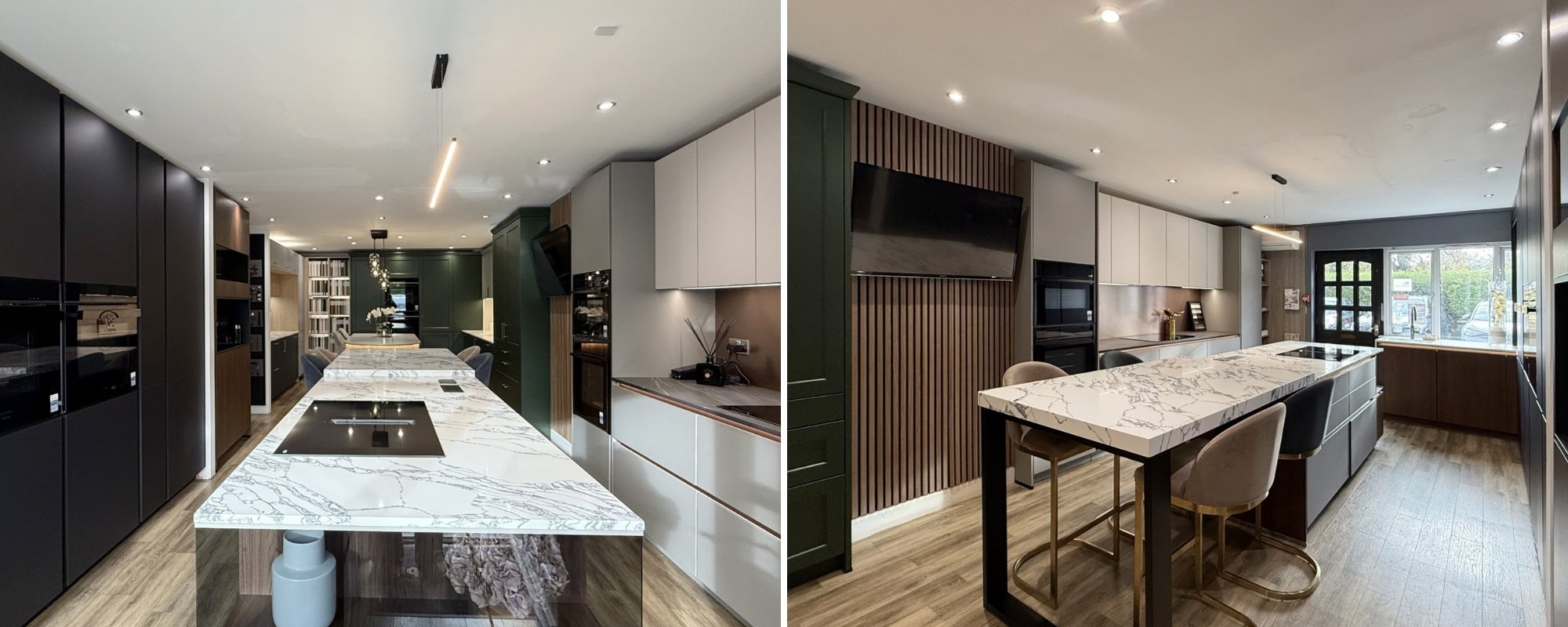 new kitchen displays in the st albans showroom