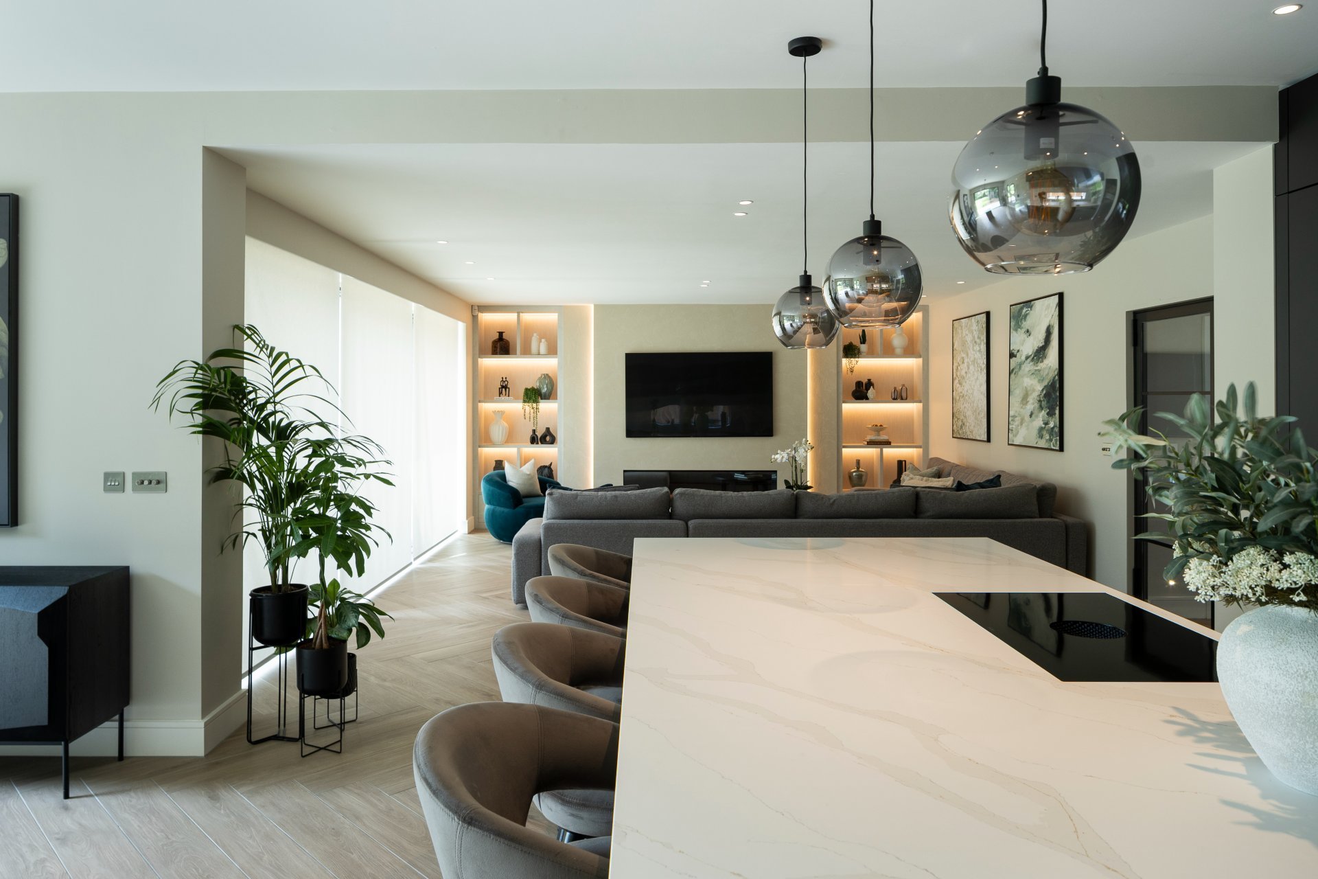 Graphite Handleless Kitchen in St Albans