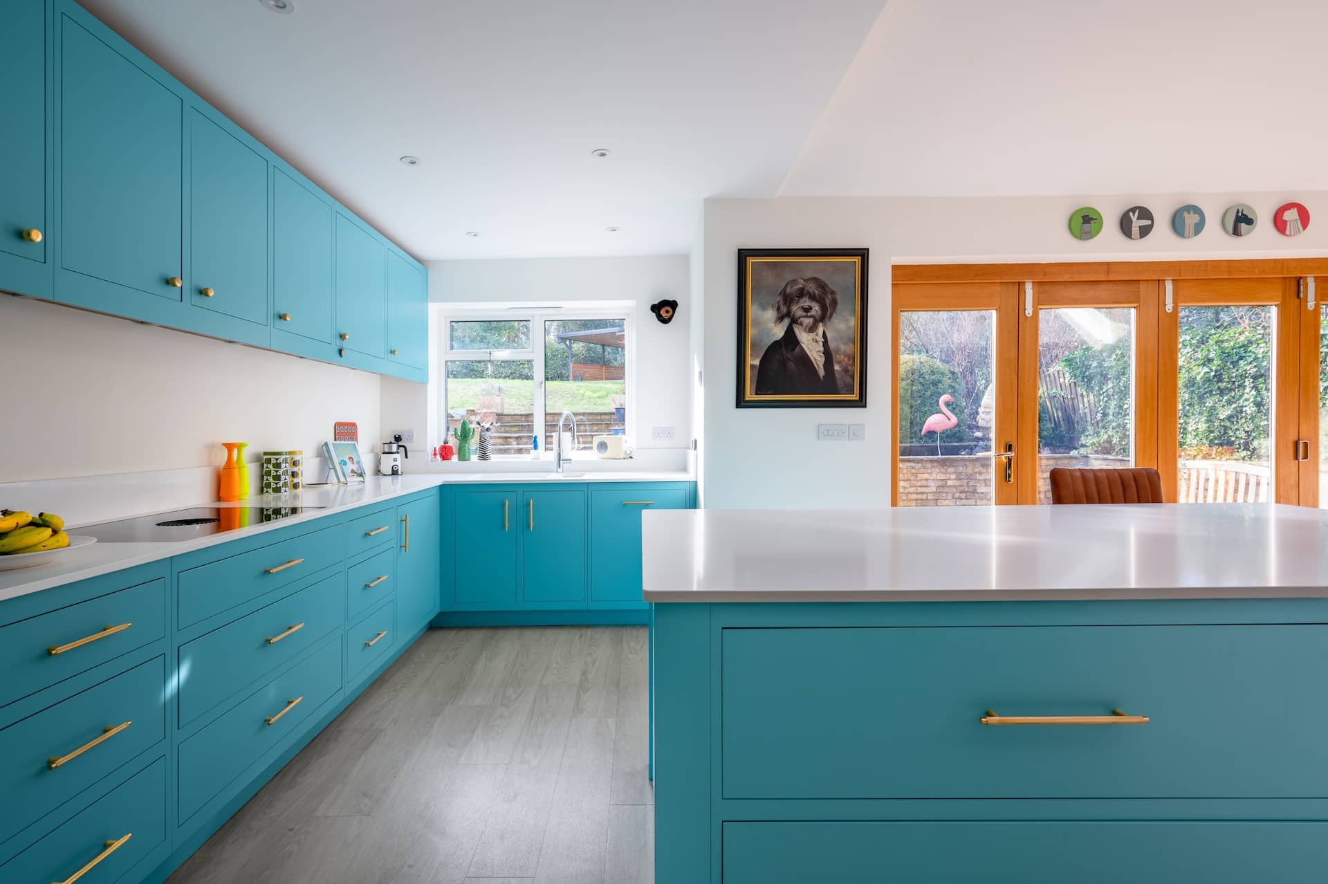  a blue shaker kitchen 