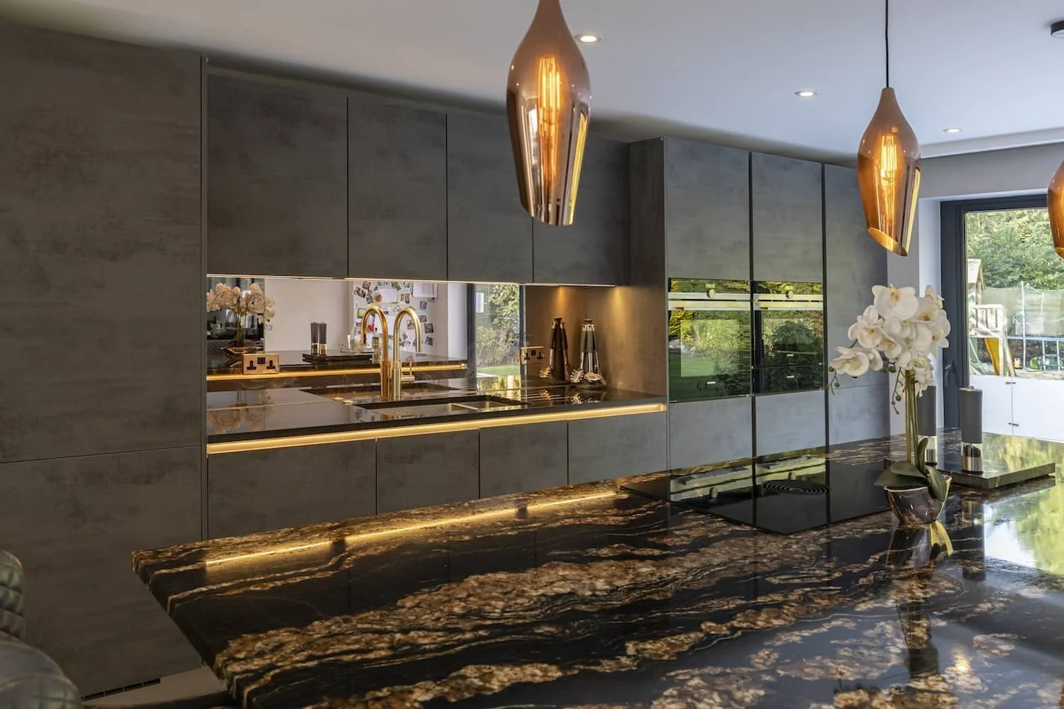 A SOCIAL GREY &amp; GOLD KITCHEN IN RADLETT