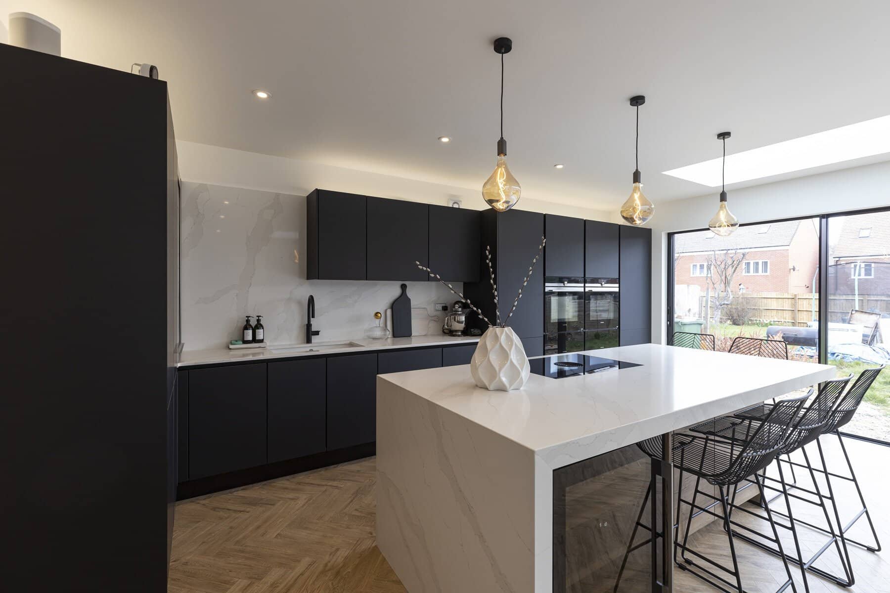 SCANDINAVIAN MATT BLACK KITCHEN ON OAKWOOD DRIVE
