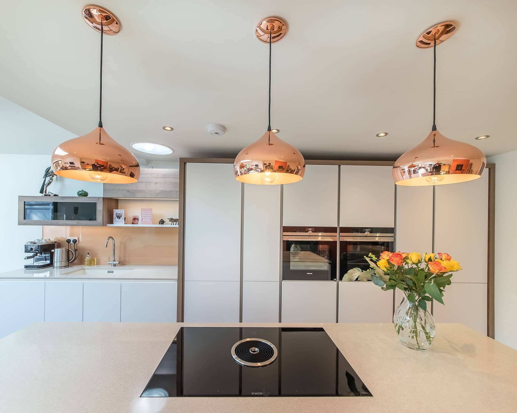 CONTEMPORARY WHITE &amp; OAK KITCHEN ON WELLS CLOSE
