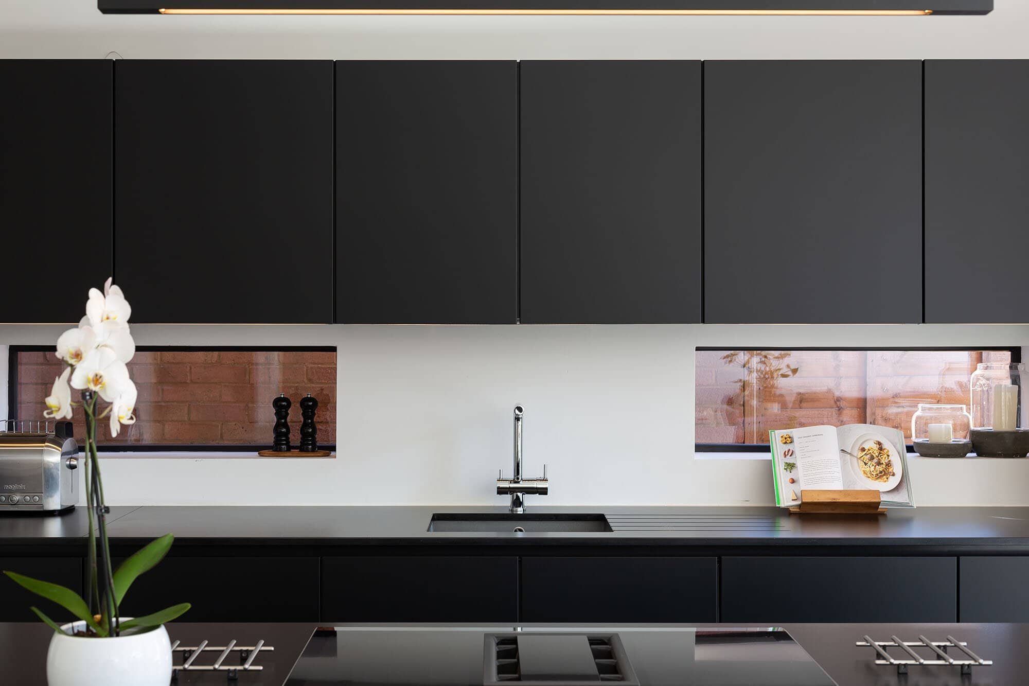 MODERN ALL BLACK KITCHEN ON OVERSTONE ROAD
