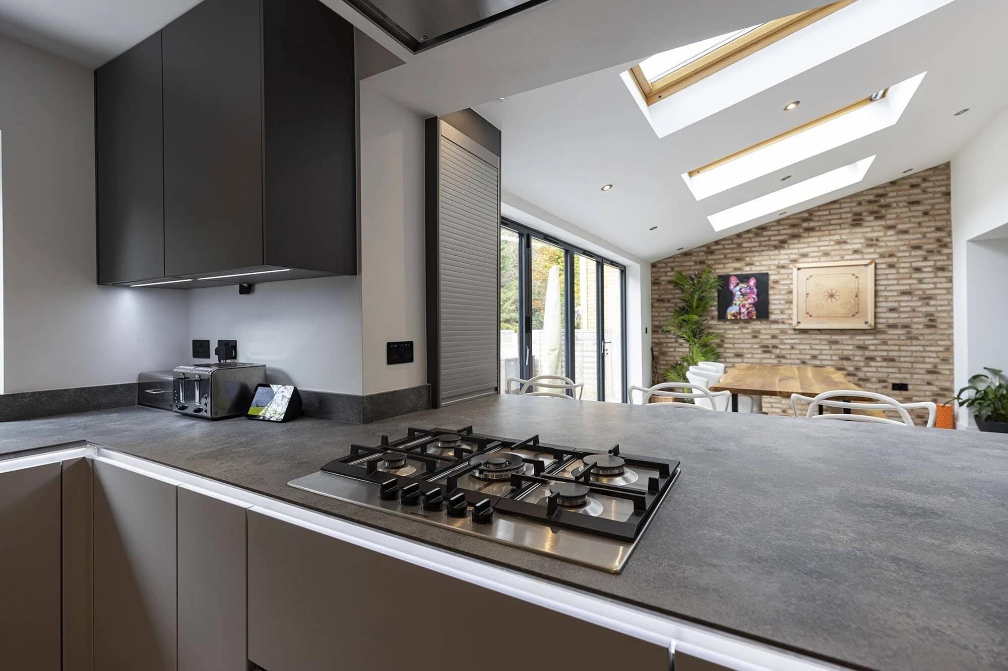 MODERN INDUSTRIAL GREY KITCHEN IN RADLETT
