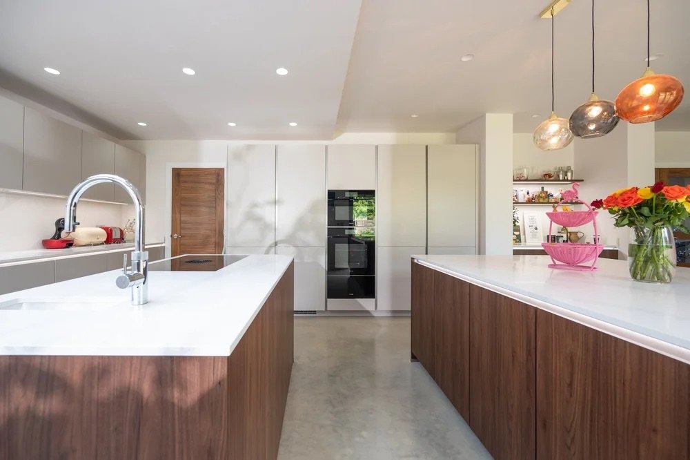 MODERN KITCHEN WITH WOOD ACCENTS IN ST ALBANS