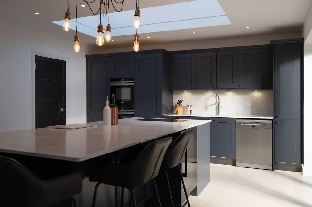 BESPOKE BLUE SHAKER KITCHEN IN WELWYN GARDEN CITY