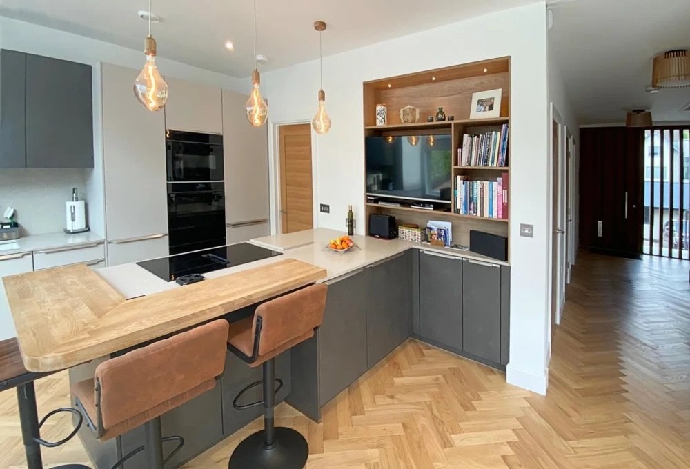 GREY & SAND MODERN KITCHEN IN RADLETT