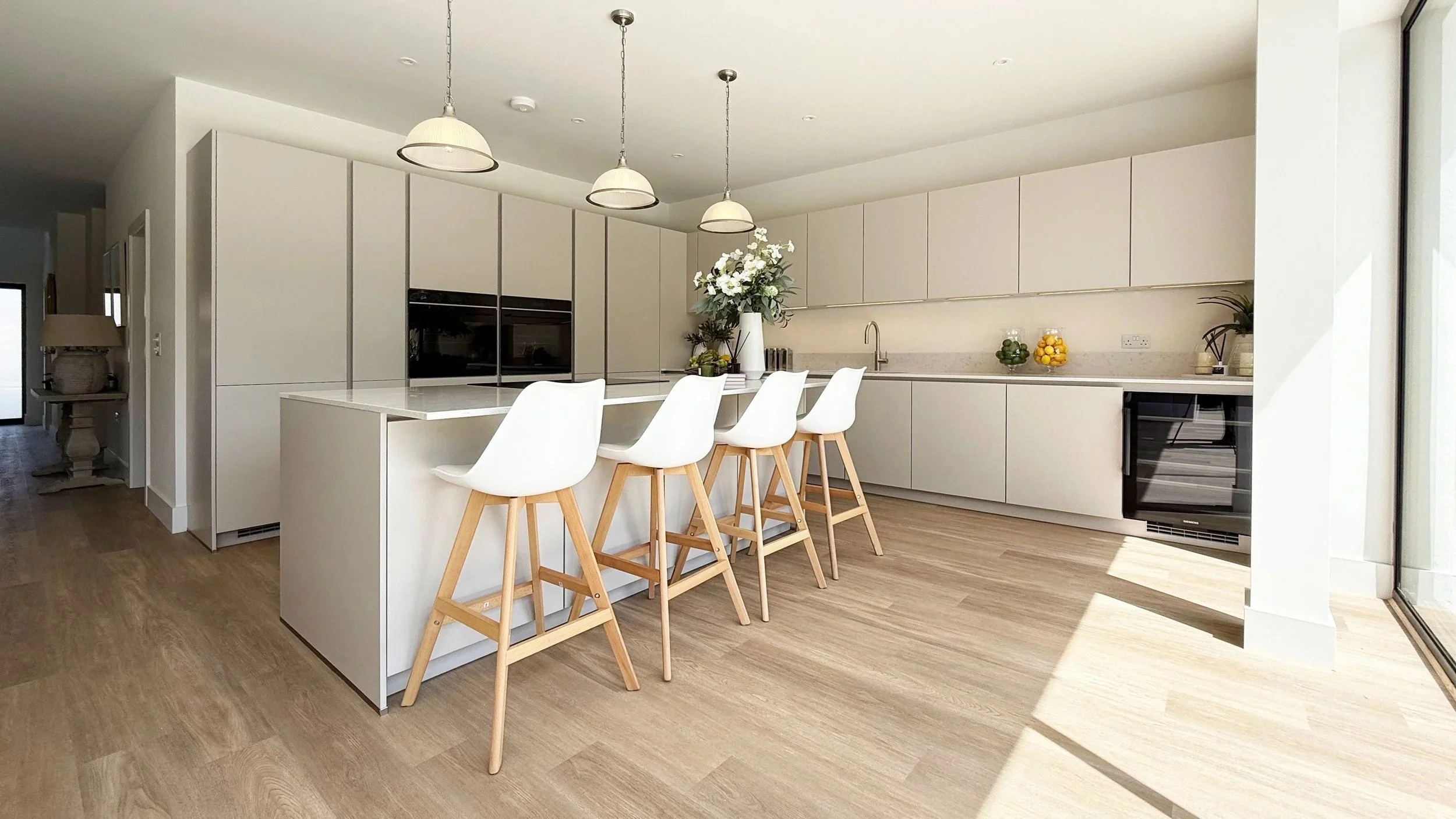 SAND HANDLELESS KITCHEN IN ST ALBANS