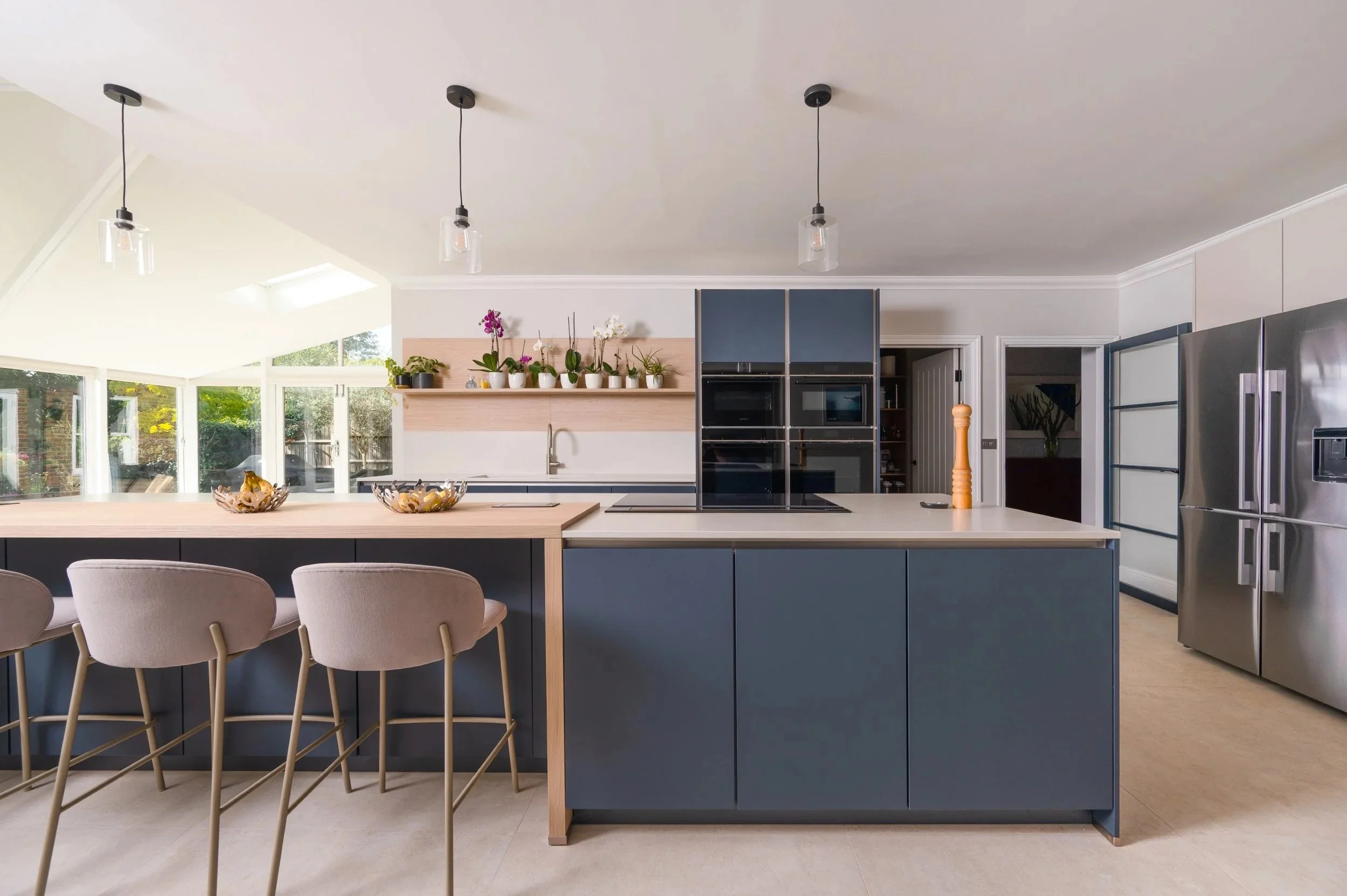 BLUE & OAK SCANDI-STYLE KITCHEN IN ST ALBANS