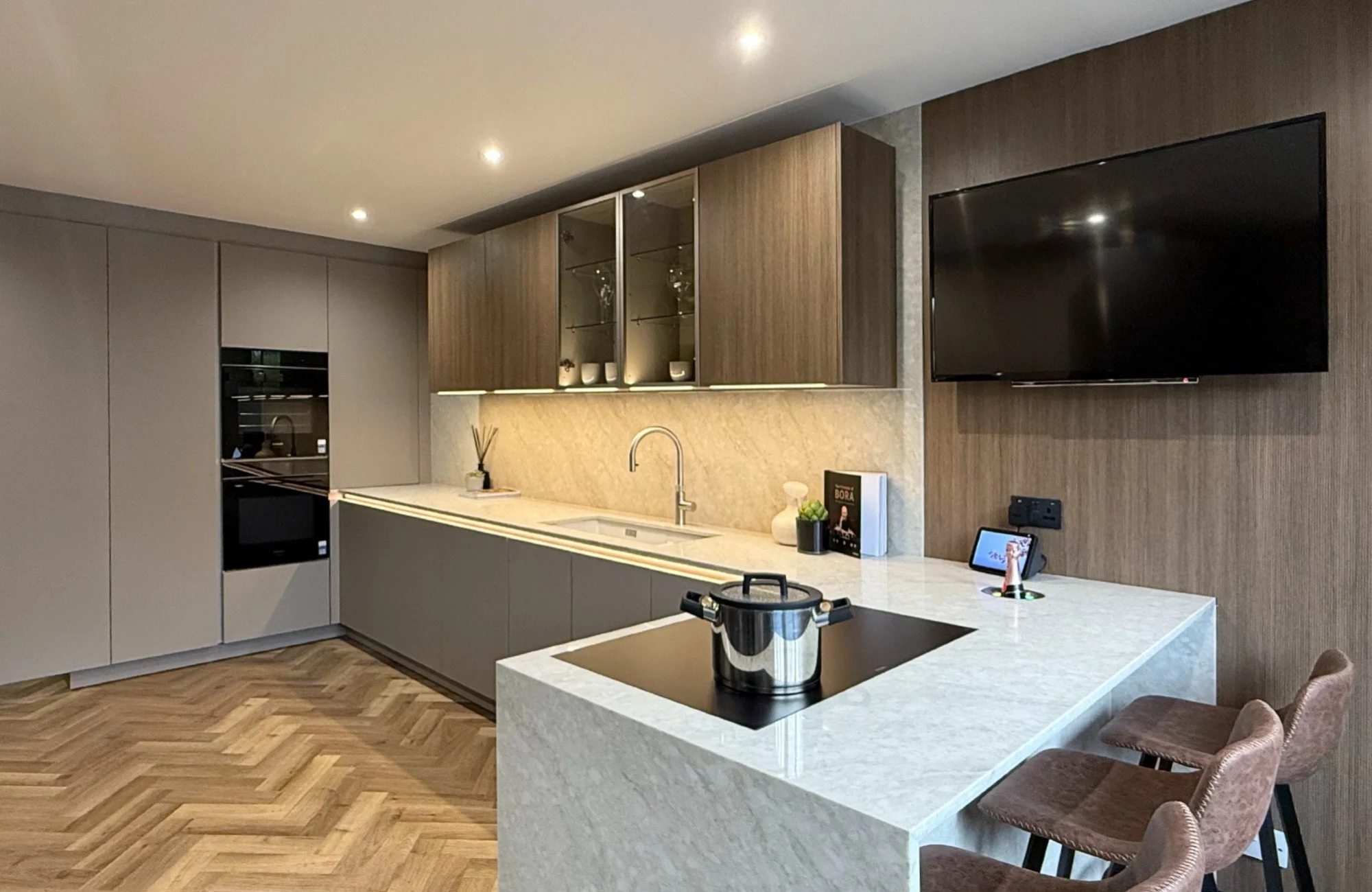 new kitchen displays in the st albans showroom