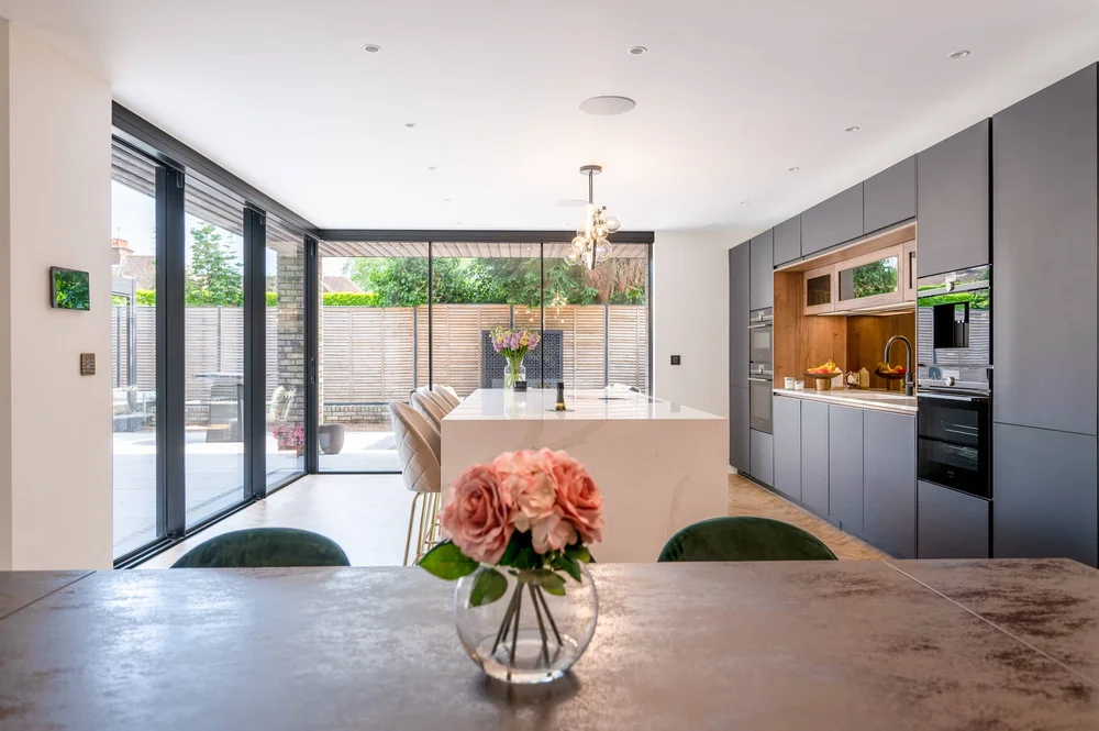 Matt Grey and White Contemporary Kitchen | Audus Kitchens