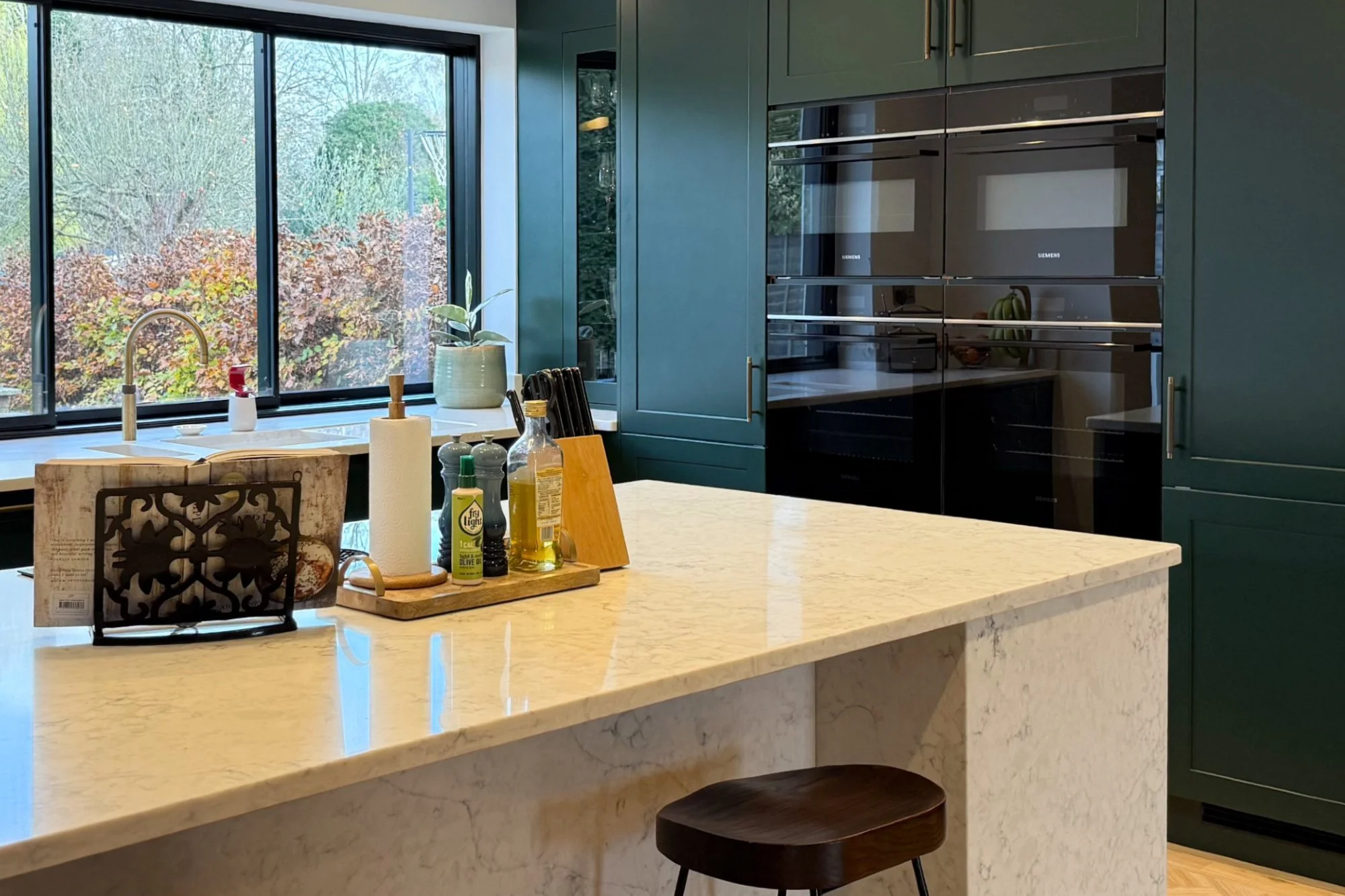 integrated siemens ovens in the kitchen