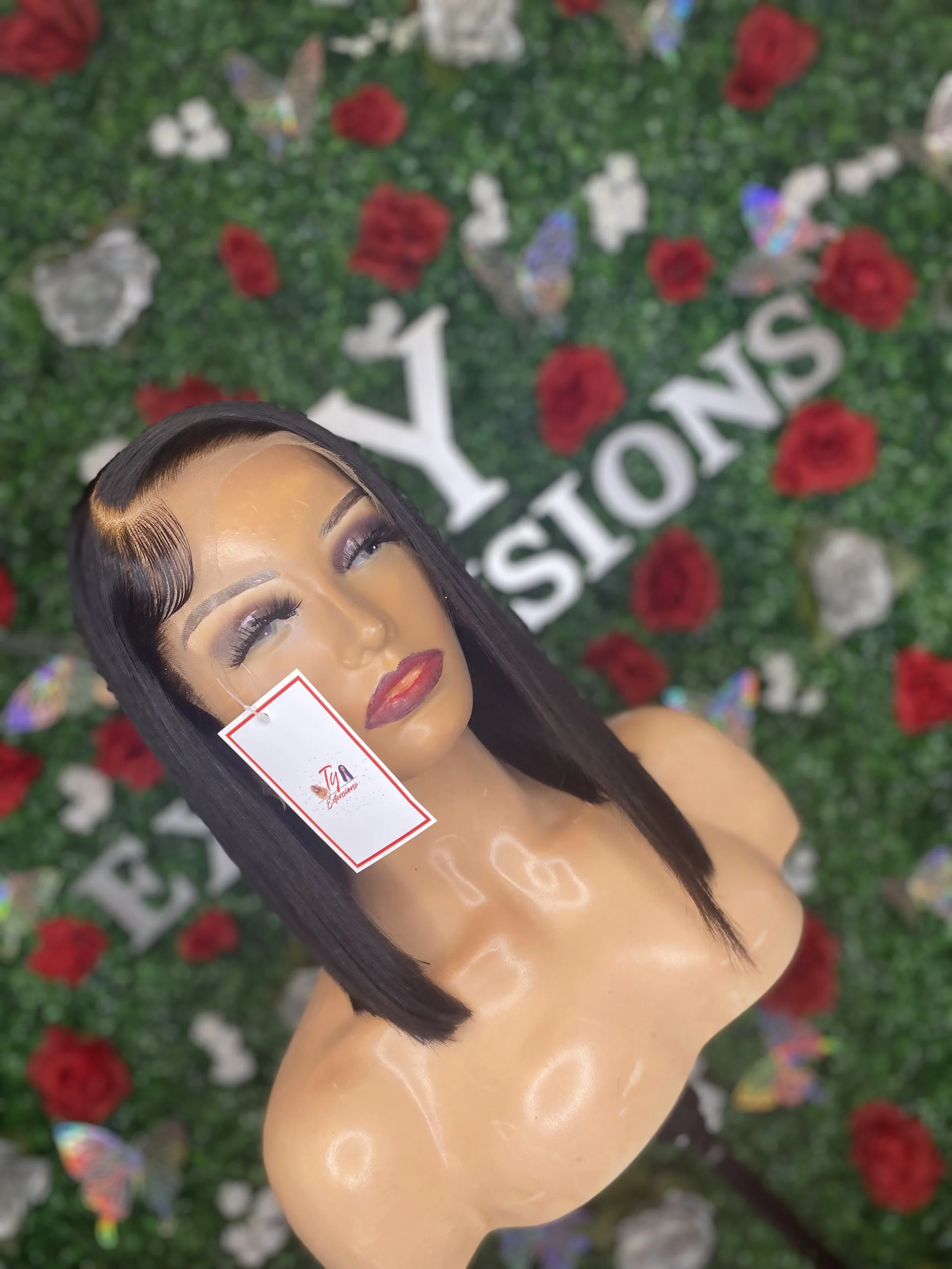 Natural Black Virgin Bob Wigs