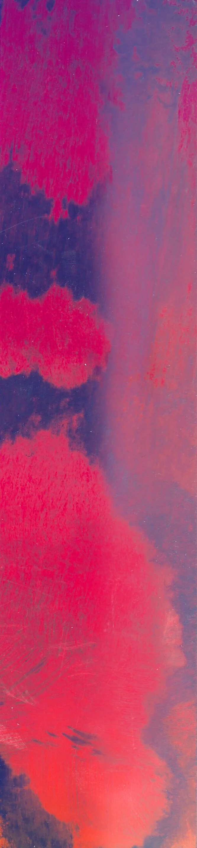 Ink applied using a paint roller on glossy paper  Left side at regular temperature Right side heated to 40ºC