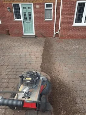 A picture of us cleaning a driveway in Lincolnshire