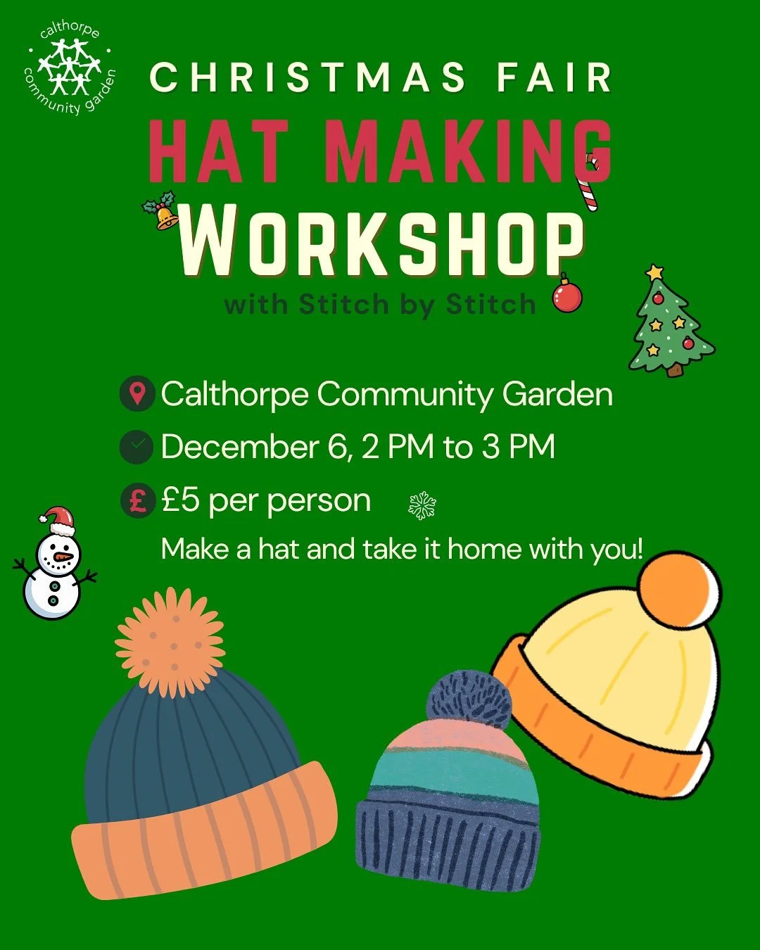 🎄Christmas At Calthorpe🎄

Our Christmas fair is taking place this Saturday and we have some amazing workshops taking place. To book please find the link in our bio - limited space available.

Come and get involved in the festive fun and help raise 