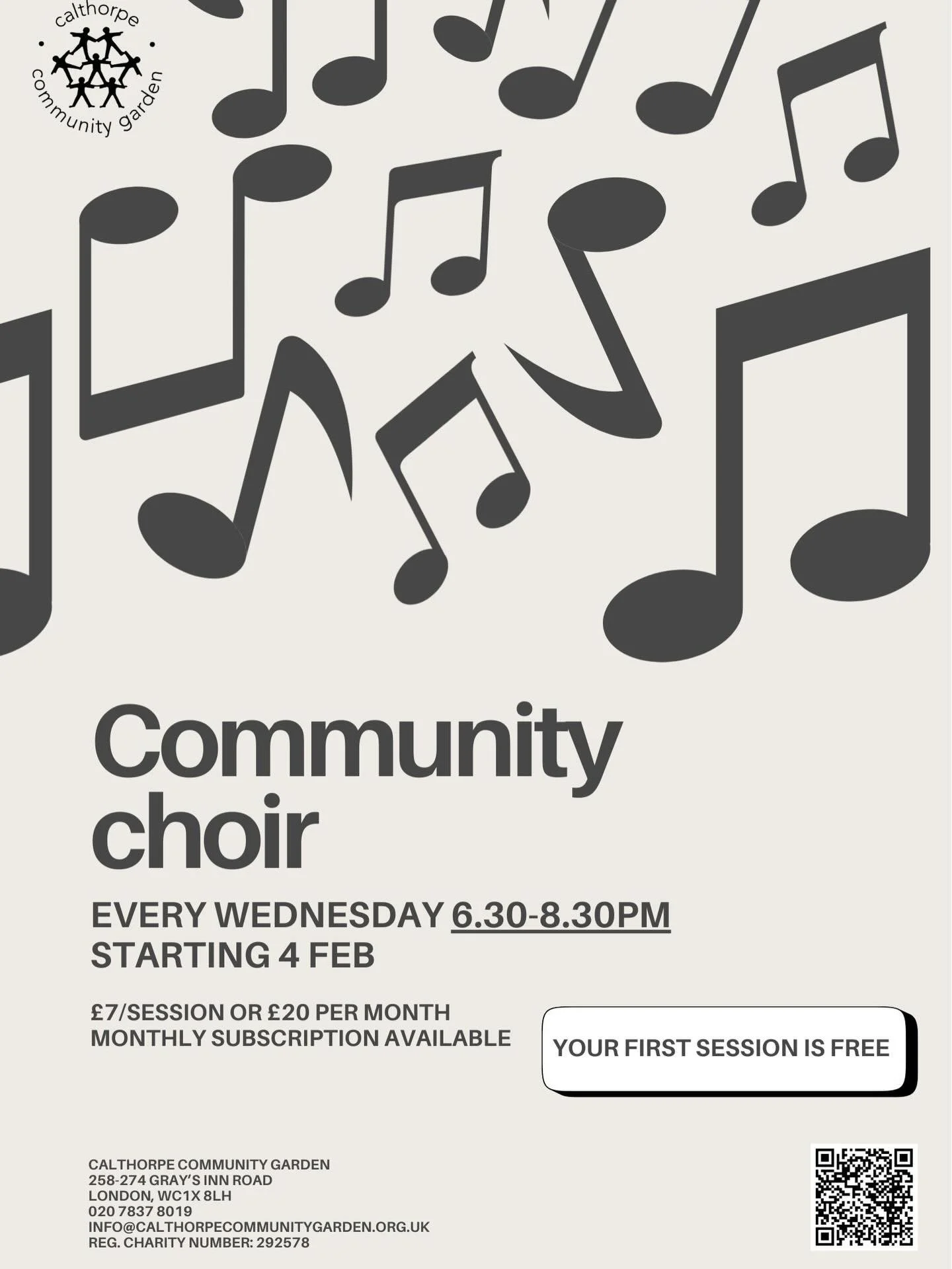 🎶Join our Community Choir starting 4 February!🎶

Fancy joining a community choir? Or just something new? Try out our brand new community choir on Wednesday evenings 6:30-8:30pm. 

Our wonderful choir leader @cadizs is volunteering her time and her 