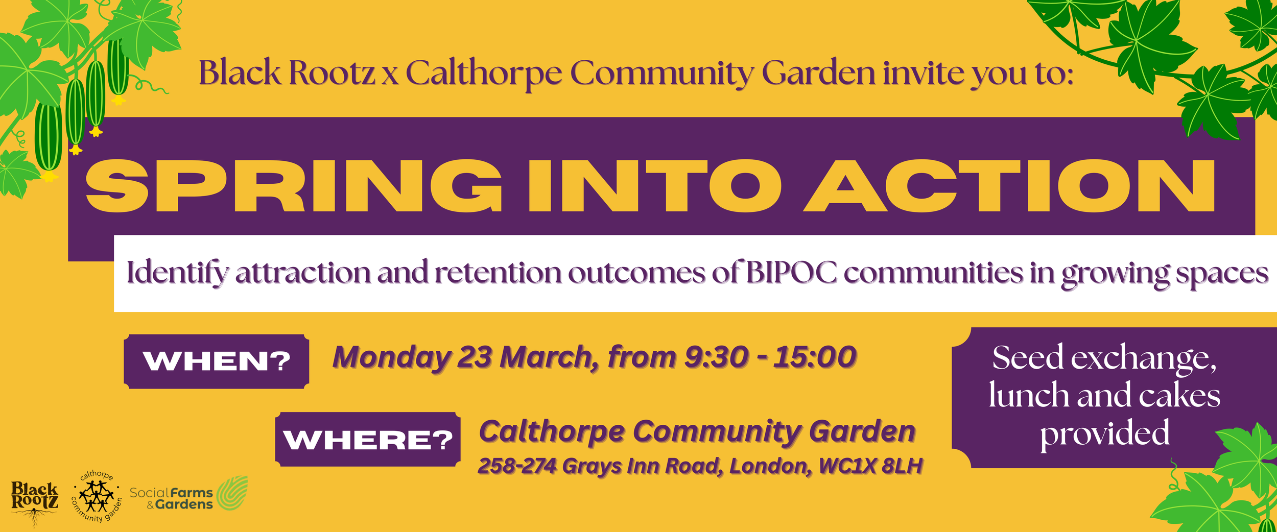 Black Rootz x Calthorpe Community Garden: Spring in your Step Social Sharing Day