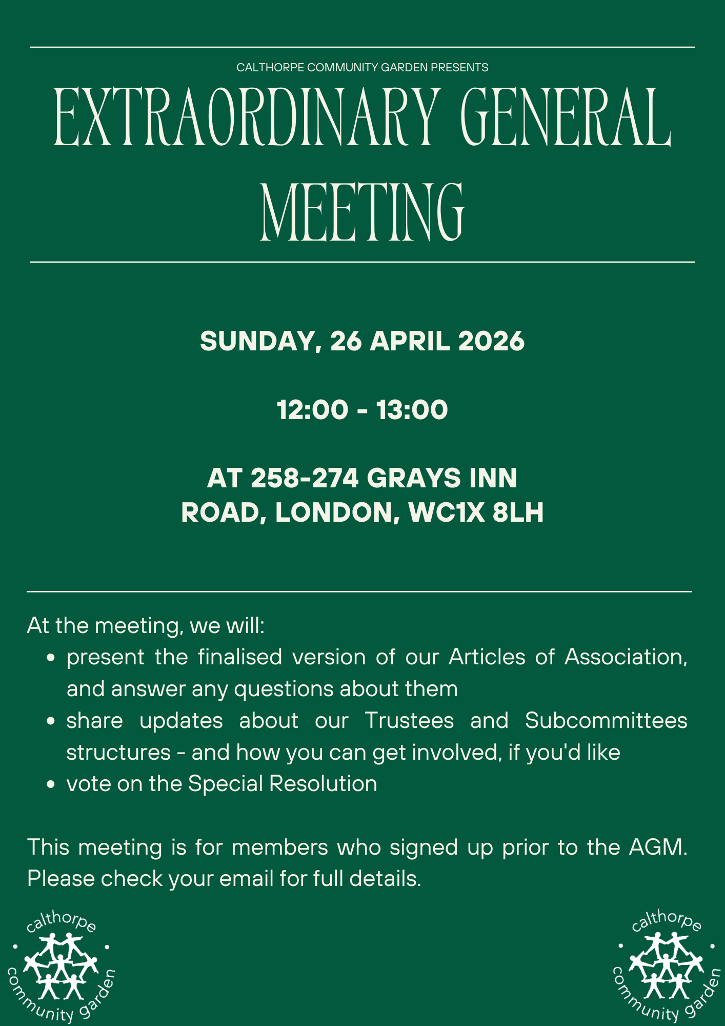 Extraordinary General Meeting