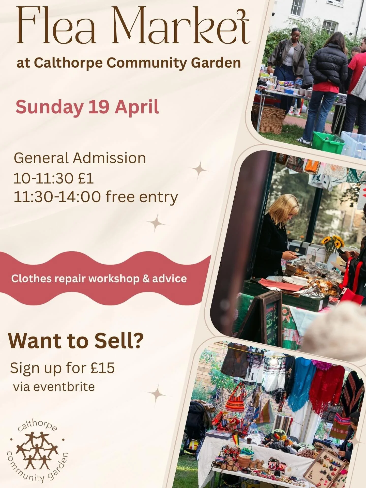 One week to go until our flea market!

Come and bag a bargain, or flog your no longer needed items all whilst helping raise money for charity. 

🪡🧵We even have a few experts on hand to teach you how to mend/alter/embellish the second hand clothes p