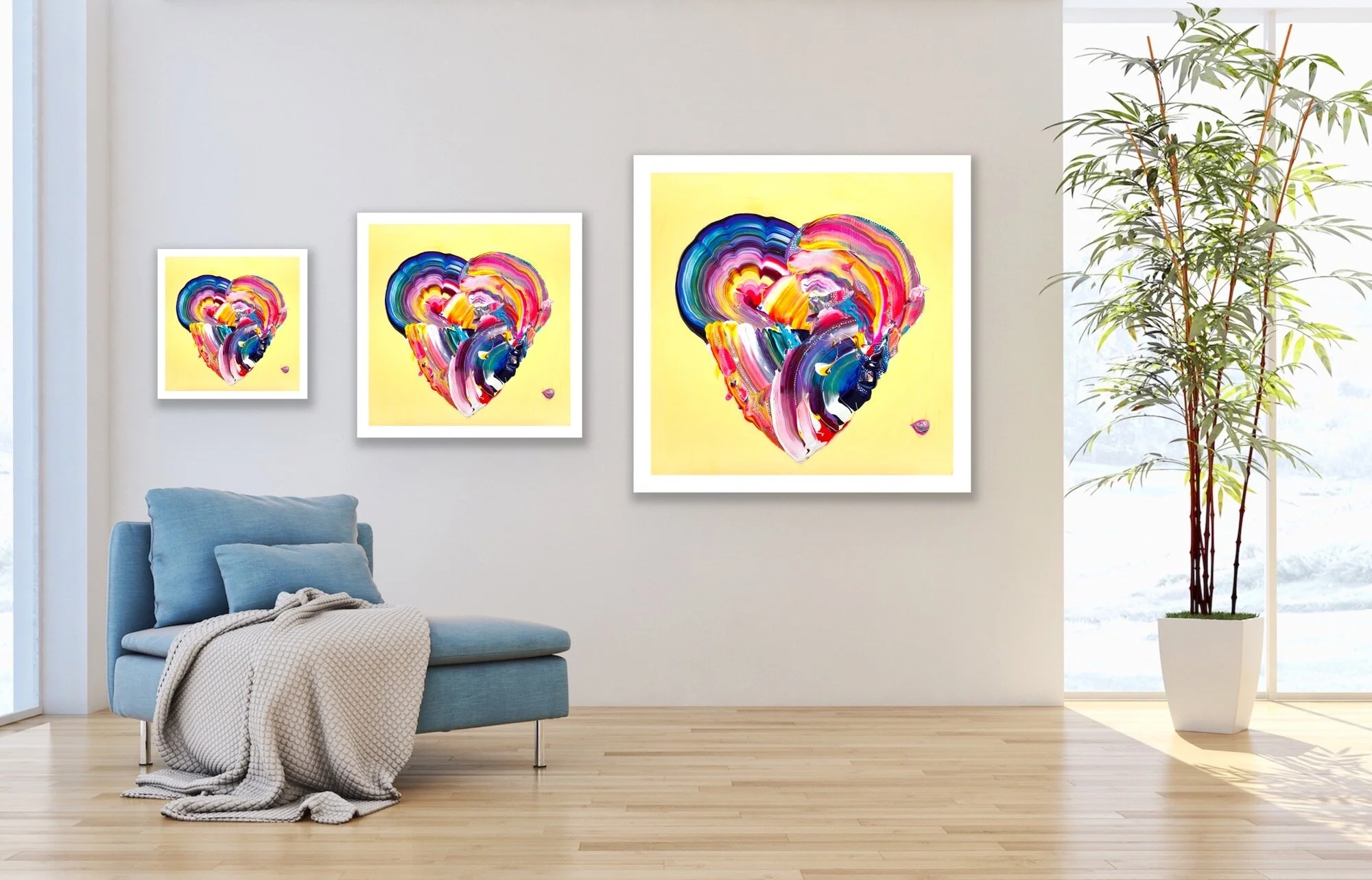 Heart : print :Buttercup sunshine : landscape .JPG
