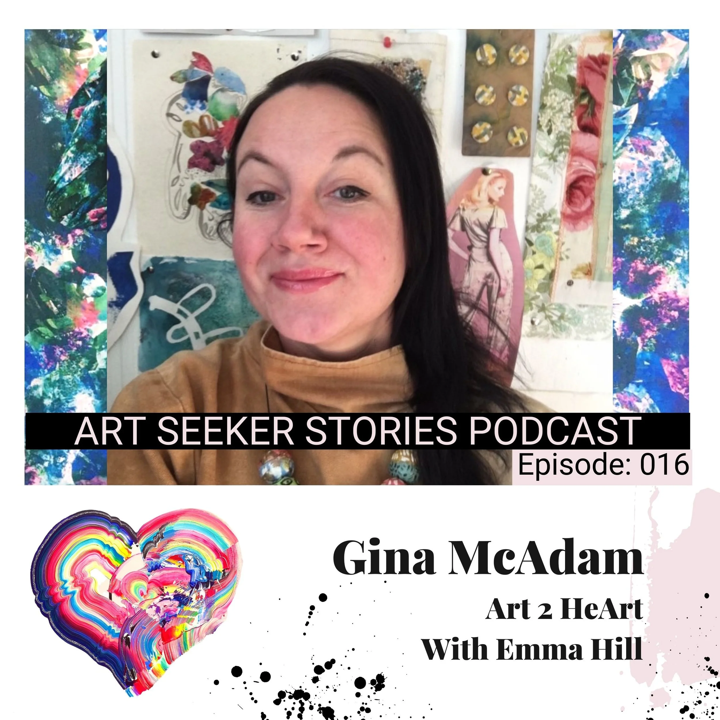 EP 16: Art 2 HeArt : Gina McAdam, Lockdown Pivot, from Printmaking and Poetry to Fashion.