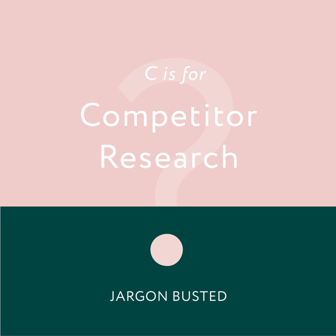 C is for Competitor Research⠀⠀⠀⠀⠀⠀⠀⠀⠀⠀⠀⠀⠀⠀⠀⠀⠀⠀
This means identifying and assessing the strengths and weaknesses of your competitor brands to inform your own strategy. A vital piece of information for carving out your own niche and finding a way to s