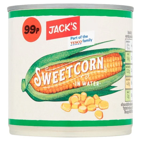 Jack's Sweetcorn in Water 12X340g — Loxley Food Service Ltd