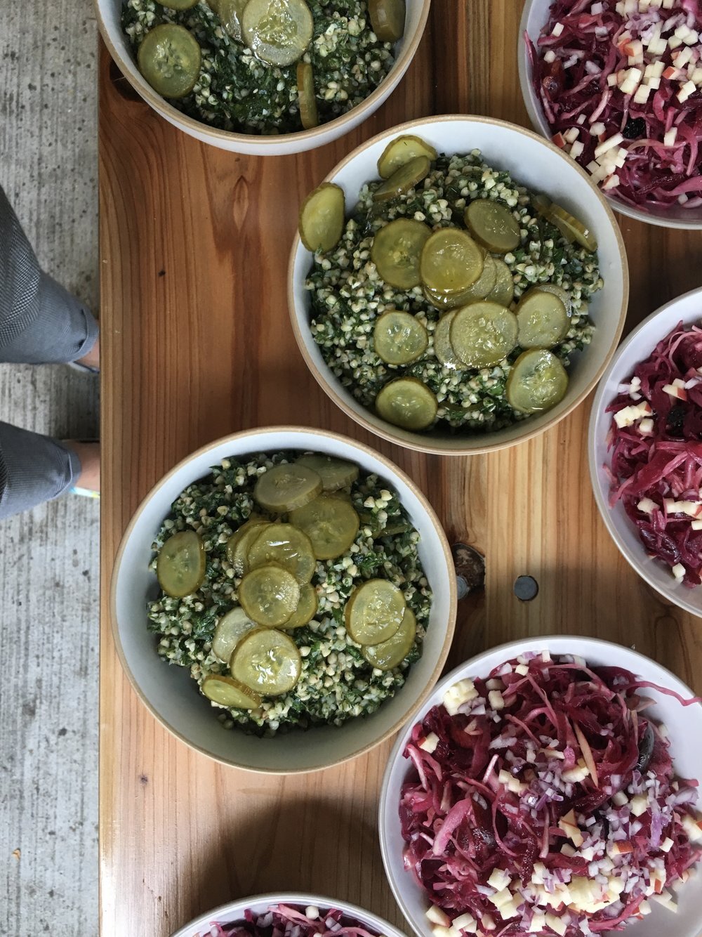 Vegan dill pickle and buckwheat salad