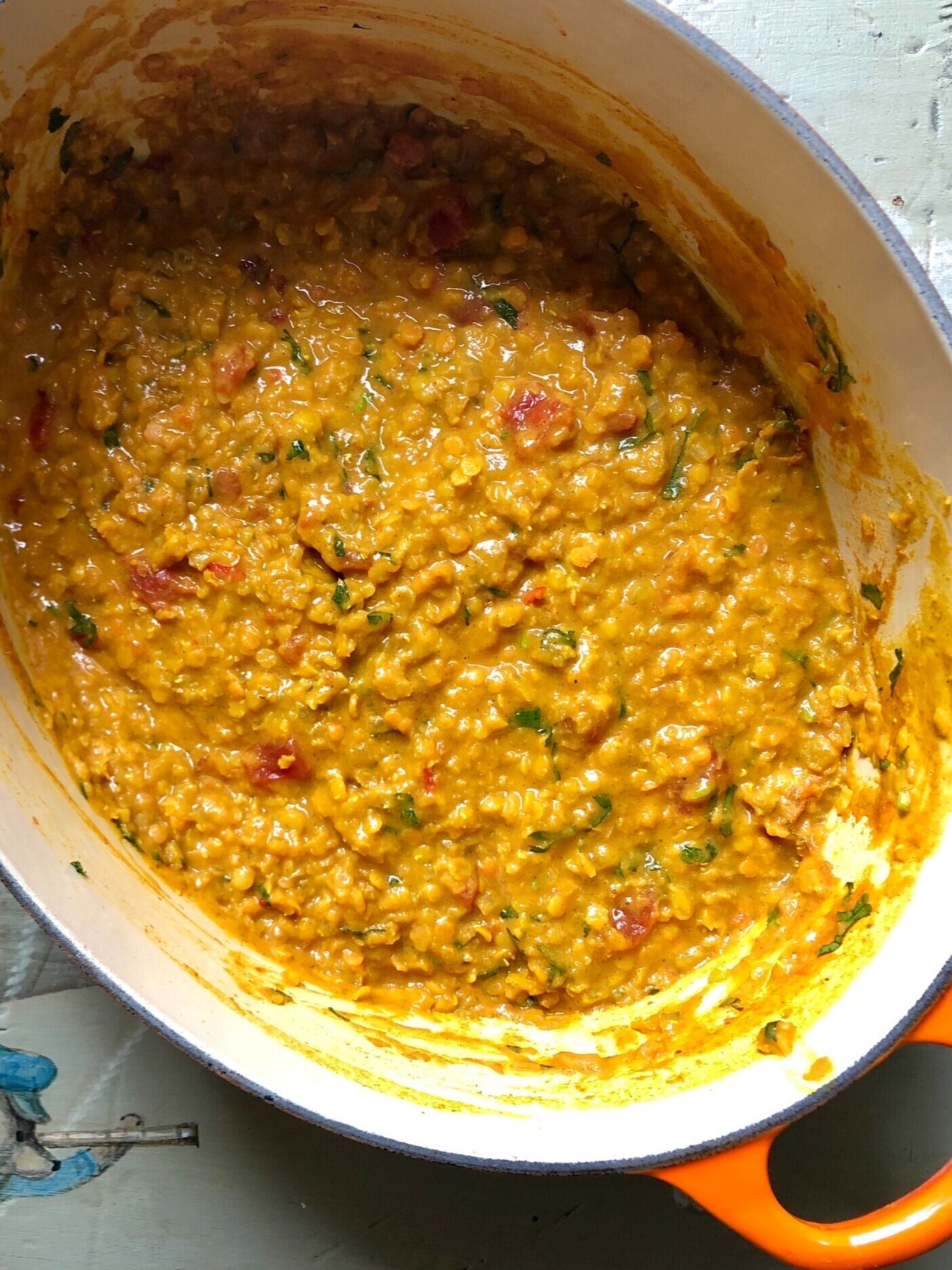Simple but sublime red lentil dhal