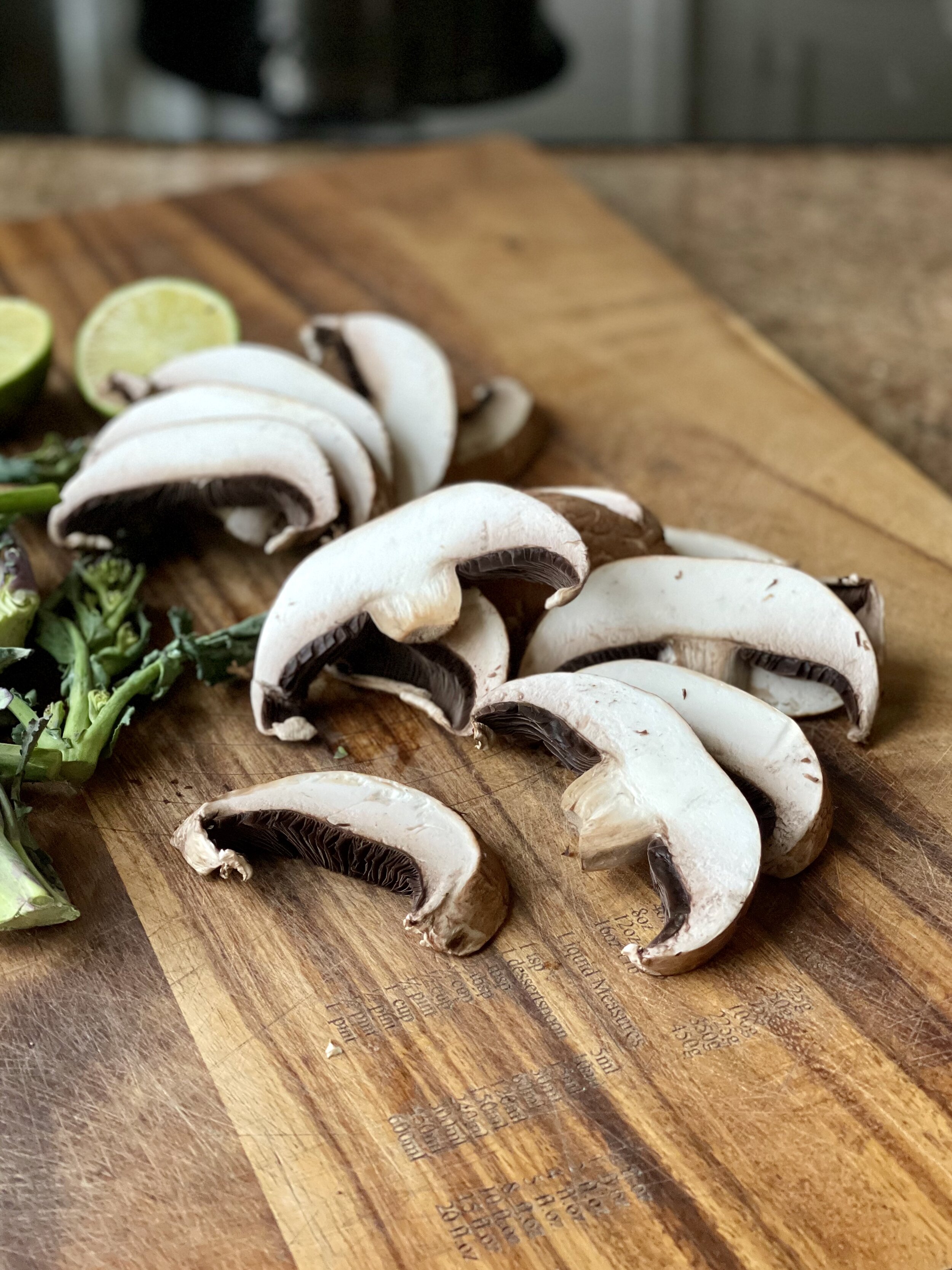 Chopped portobello mushrooms
