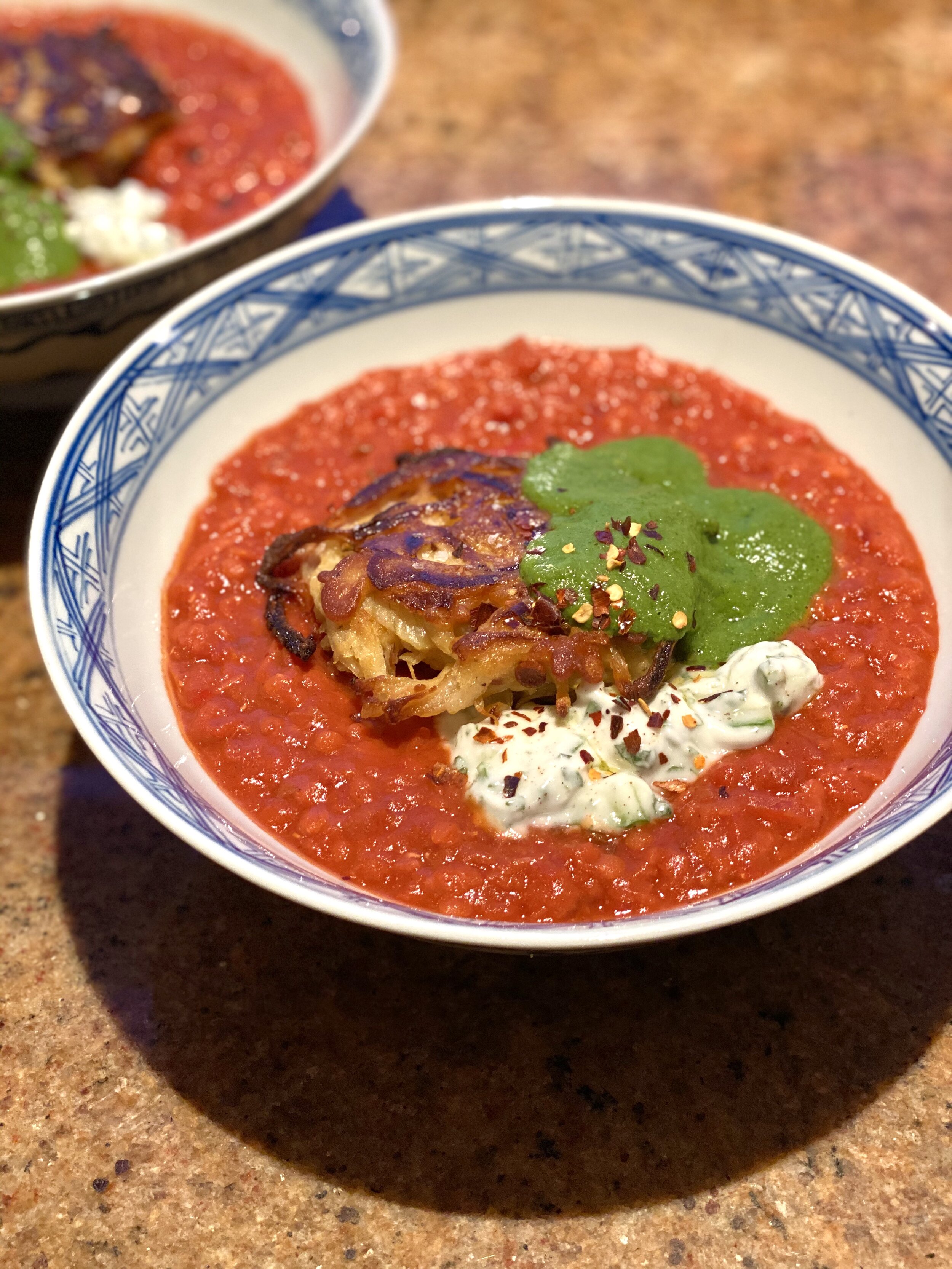 Vegcentric beetroot and ginger dhal