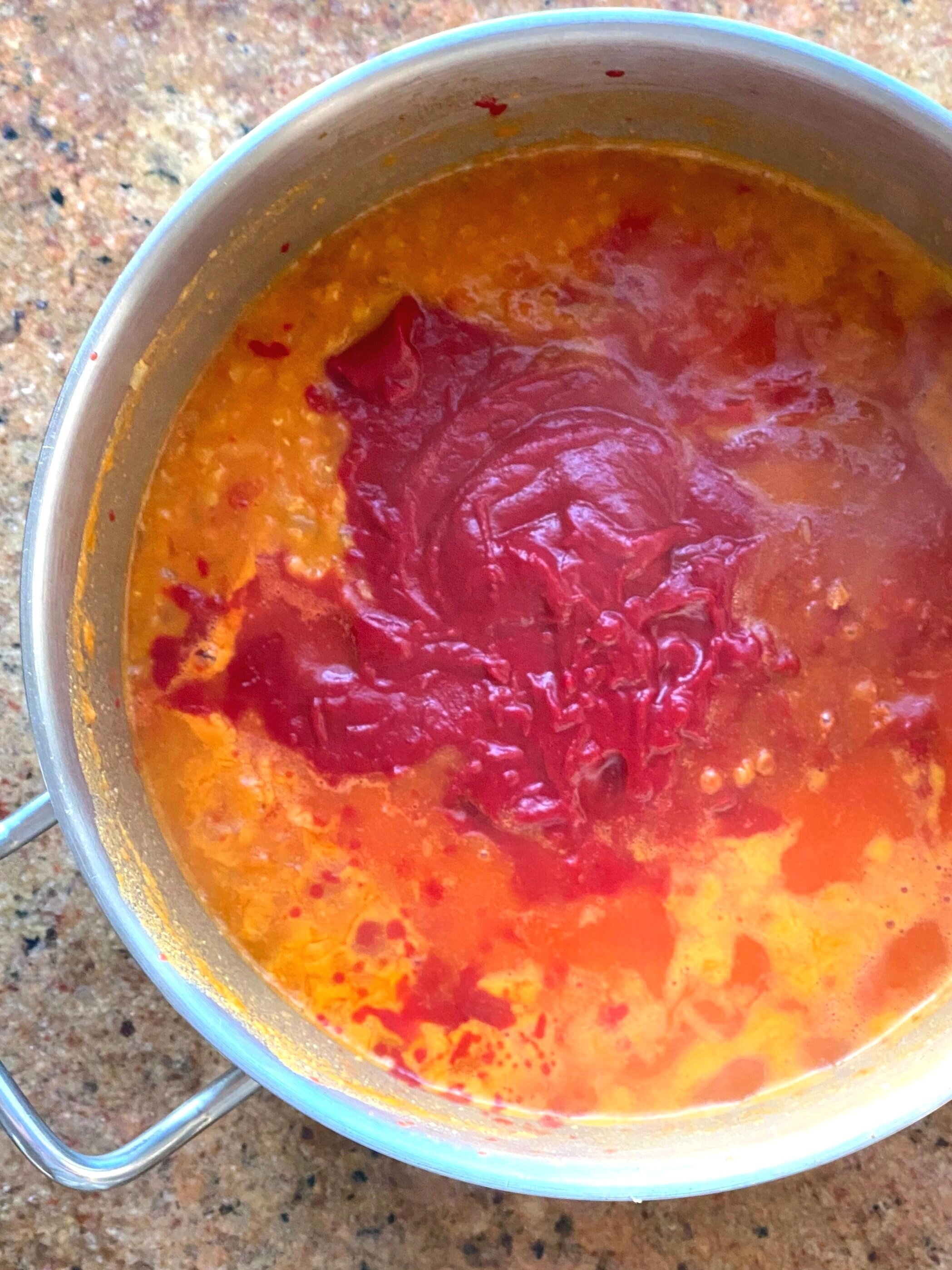 Beetroot and ginger dhal