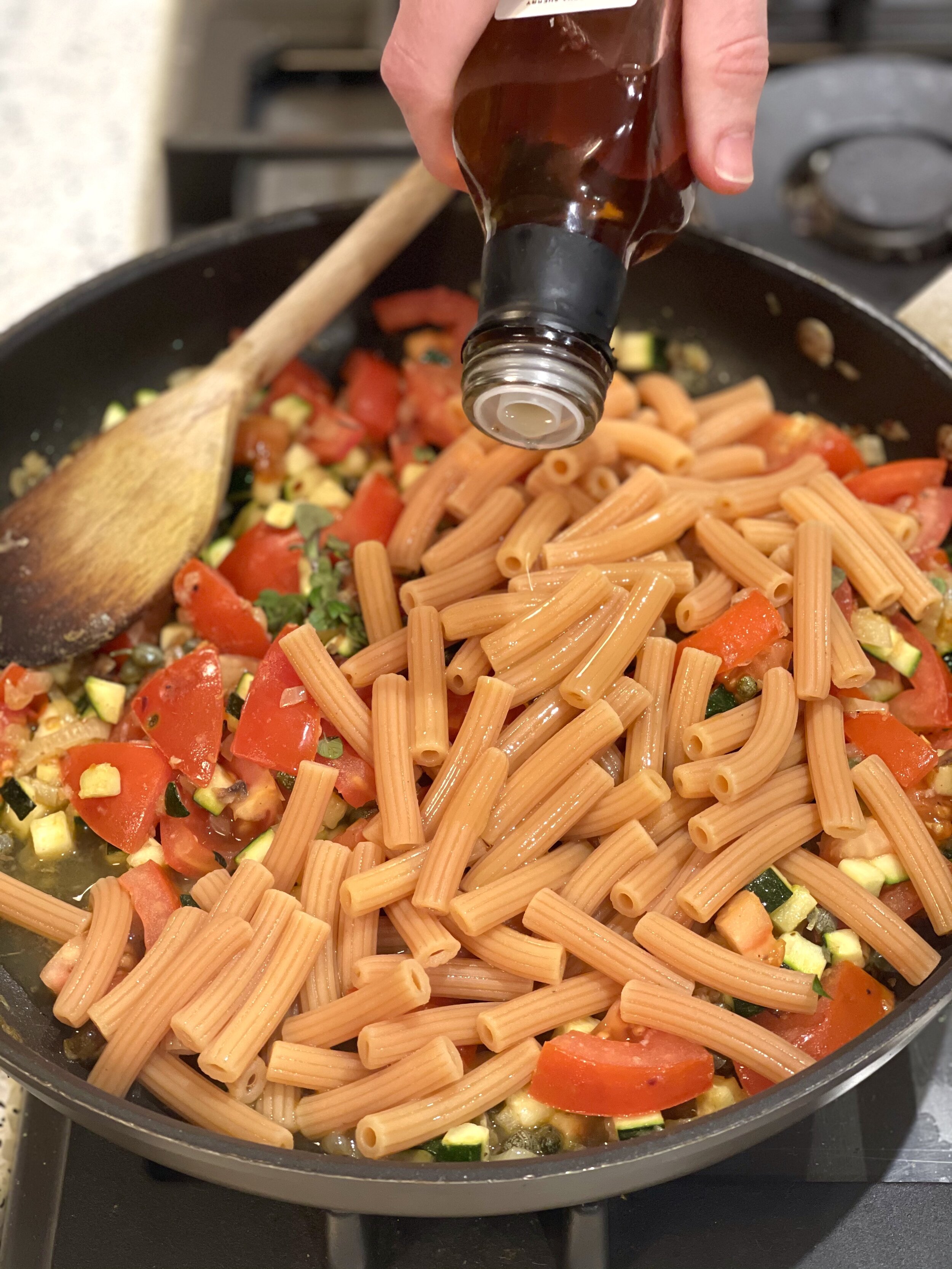 Seasoning a quick ratatouille vegcentric pasta