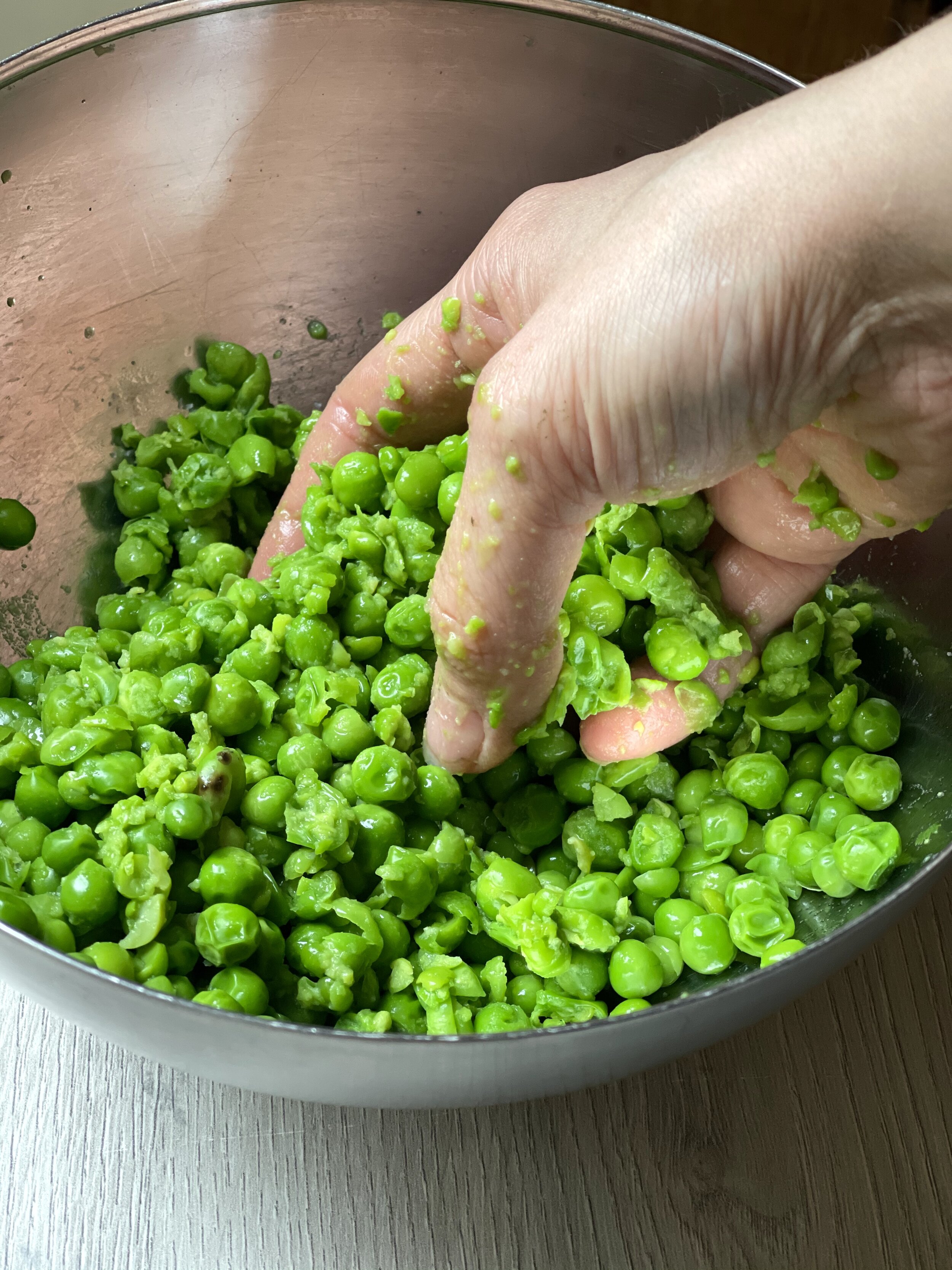 Pea fritter ingredients