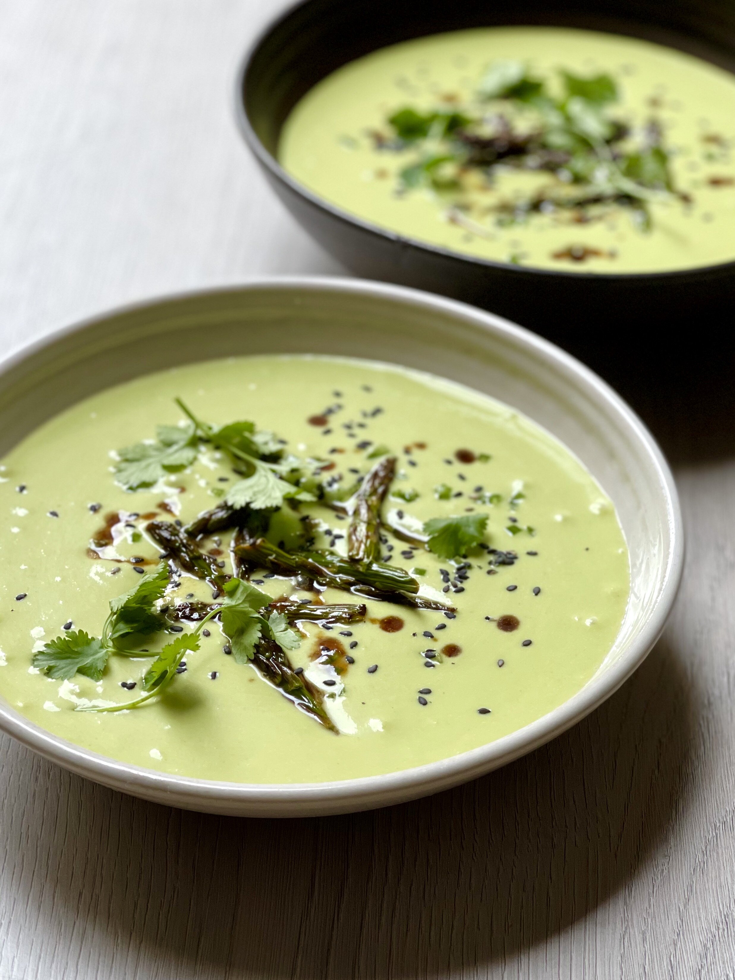 Chilled Thai asparagus soup by Joey and Katy