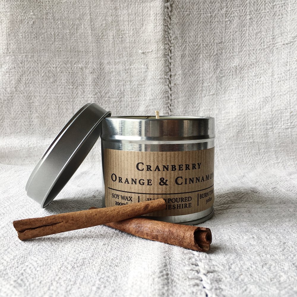 Cranberry Orange &amp; Cinnamon aSx Chritmas Candle